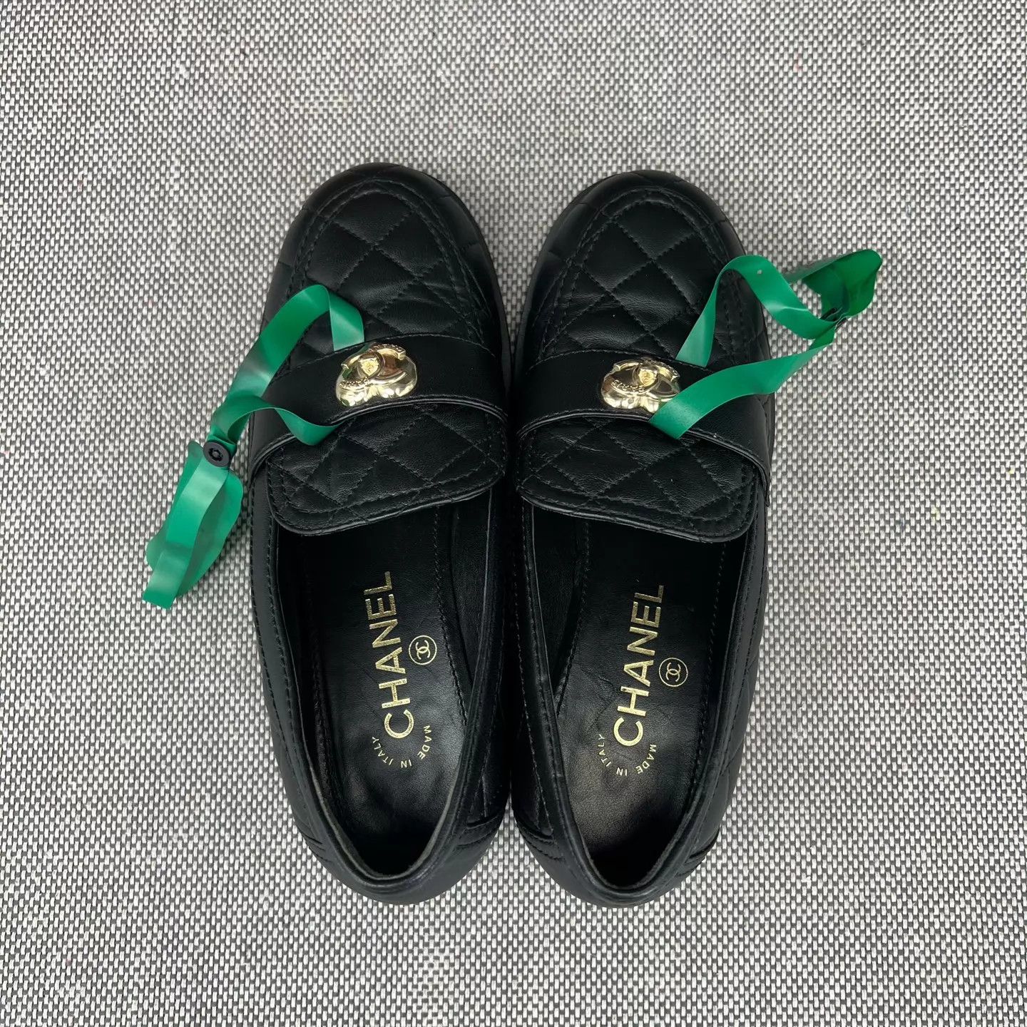 Chanel Chanel Lambskin Black & Gold 37 Near New Worn Indoors Size US 6.5 / IT 36.5 - 6 Thumbnail