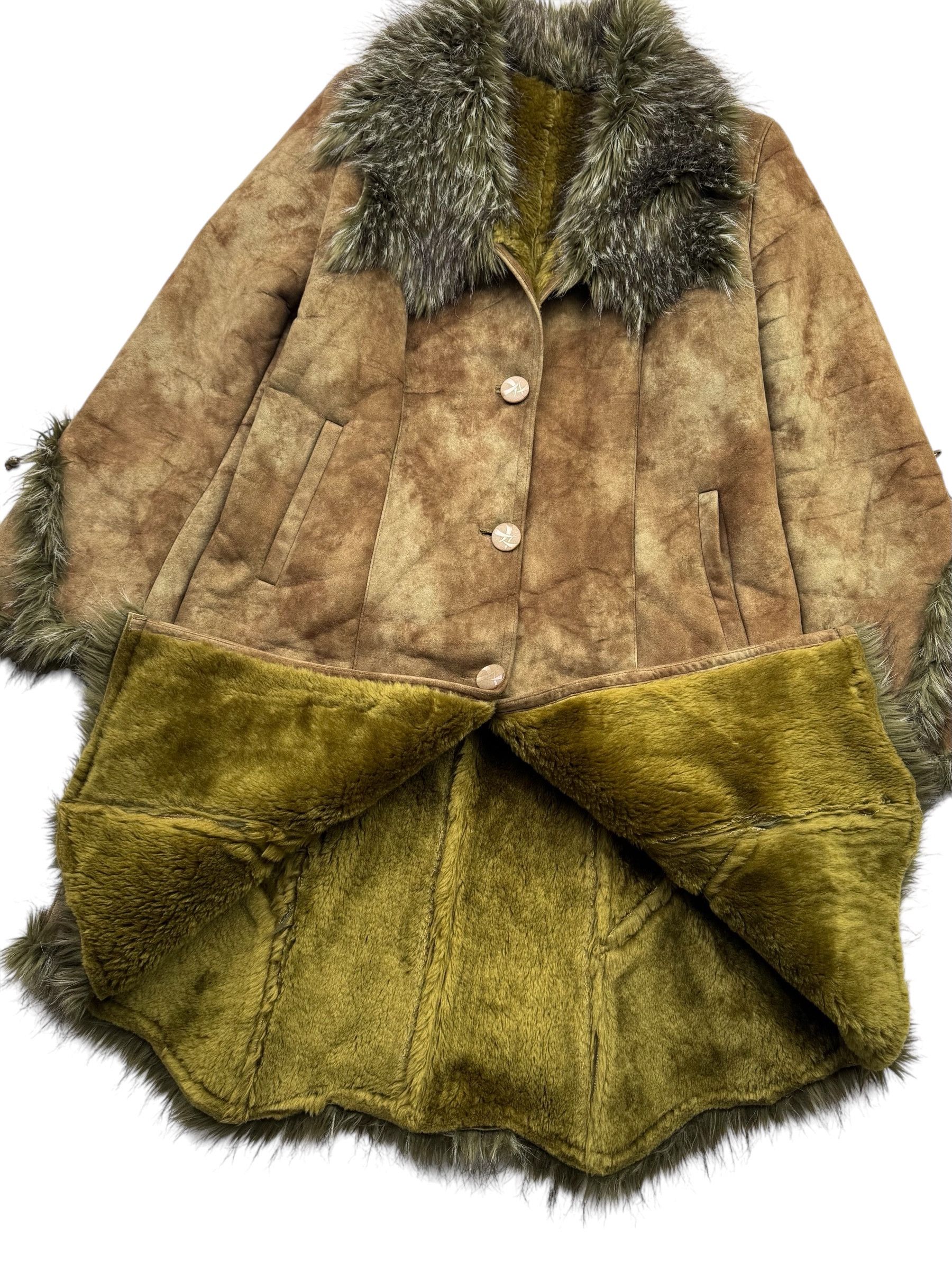 Vintage Vintage Faded Faux Sheepskin Coat W69(V9) Size L / US 10 / IT 46 - 3 Thumbnail
