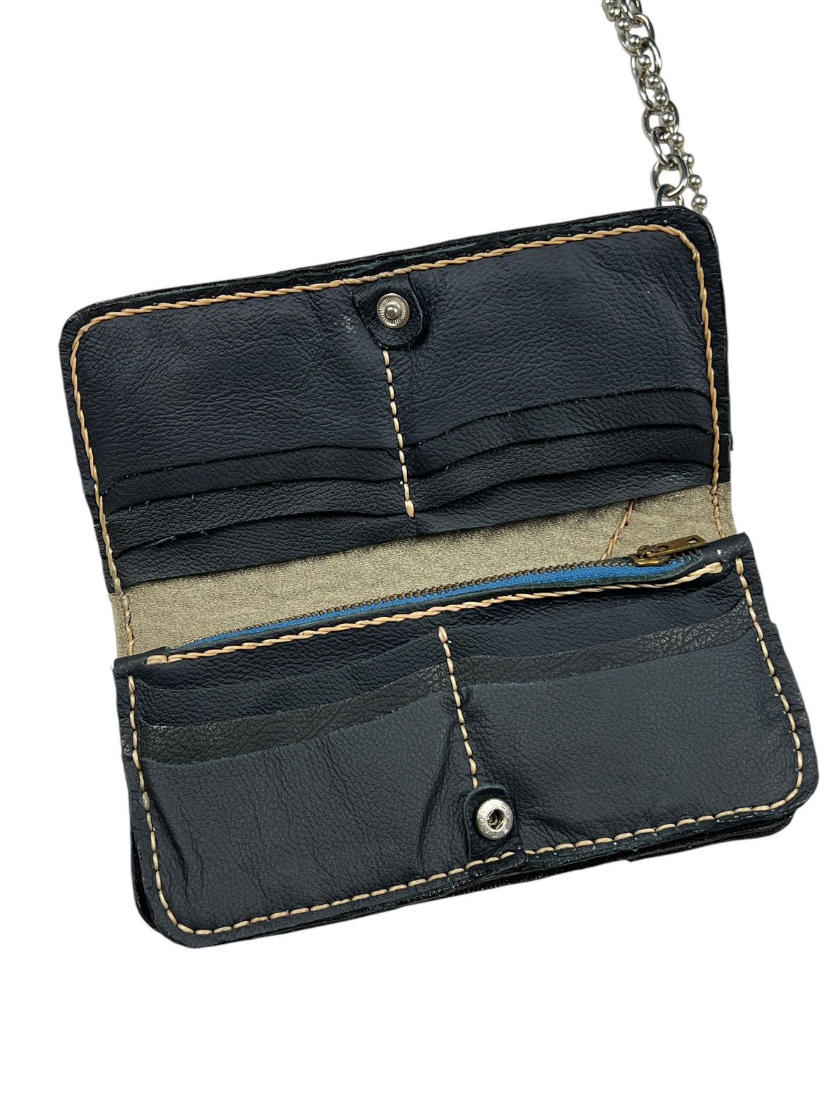 Leather Custom Handmade Genuine Leather Long Wallet Size ONE SIZE - 9 Thumbnail