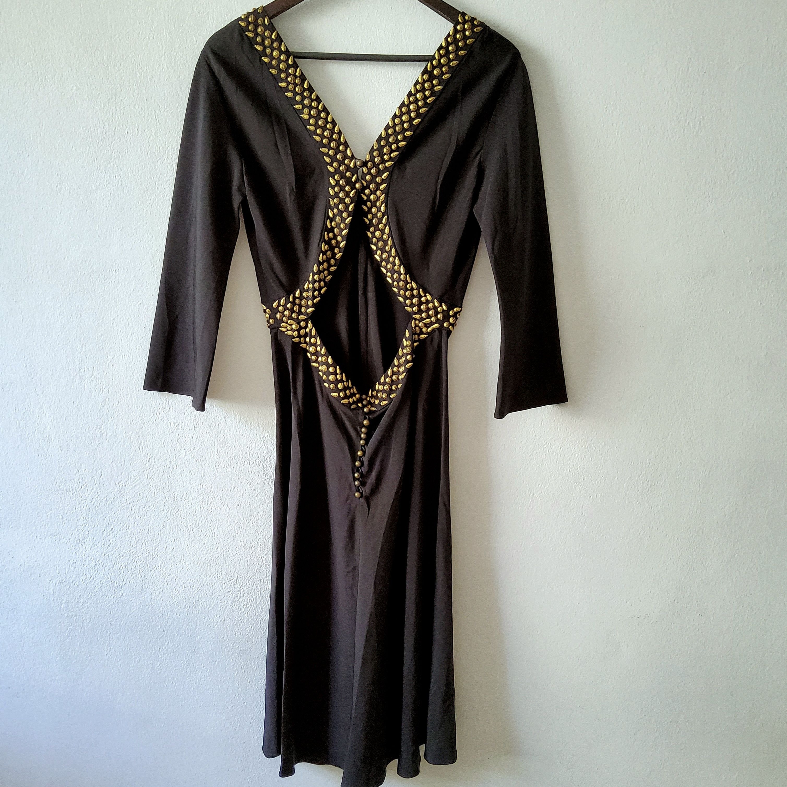 Chloe Chloé vintage 2003 hand beaded silk midi dress Size M / US 6-8 / IT 42-44 - 4 Thumbnail