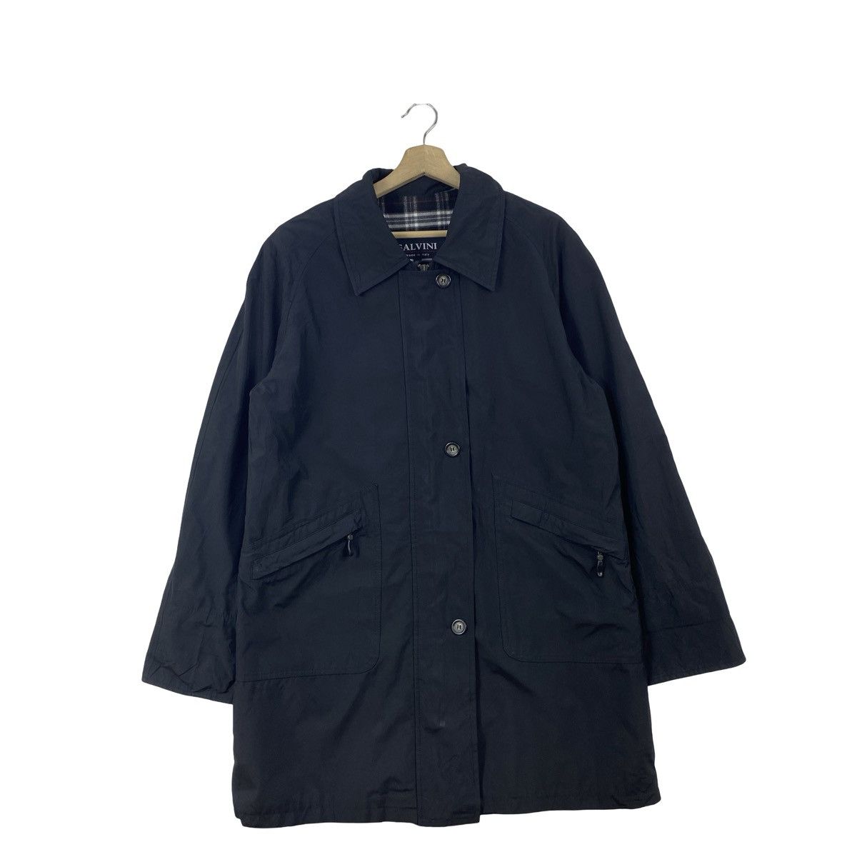 Vintage Vintage SALVINI Car Coat Jacket Minimalist Overcoat Size US L / EU 52-54 / 3 - 1 Thumbnail