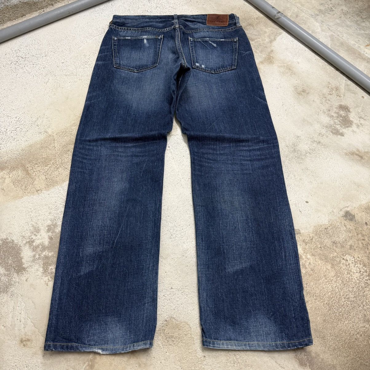 Japanese Brand Y2K Back Number No2 Whisker Relaxed Straight Denim Pants Size US 33 - 2 Thumbnail