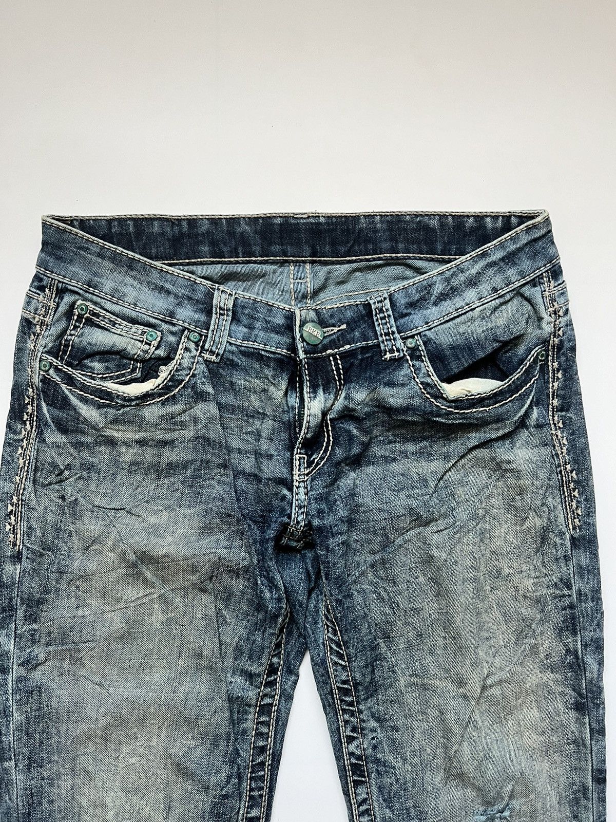 If Six Was Nine BKE Punk Gothic Japanese Blue Wash Denim Size US 34 / EU 50 - 3 Thumbnail