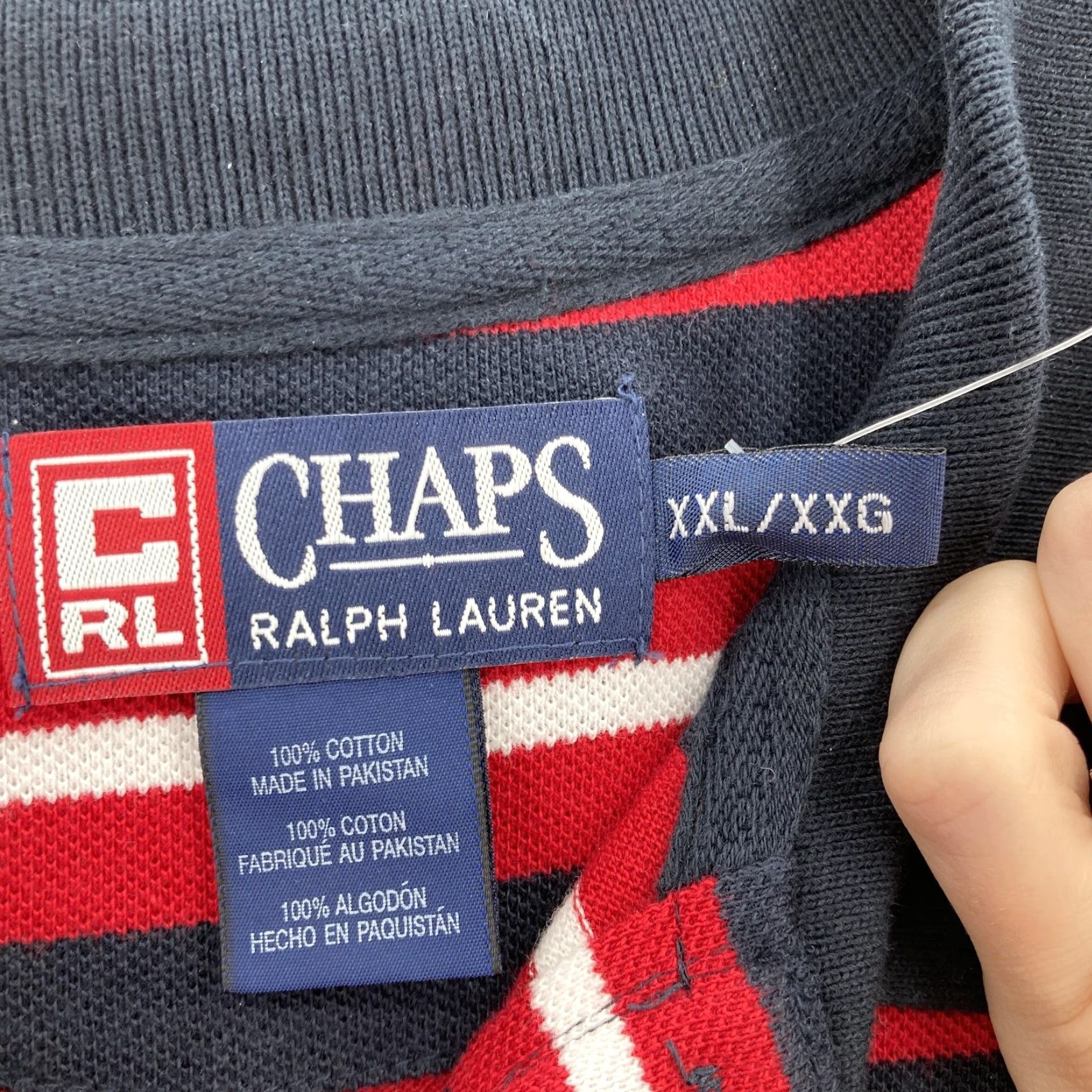 Chaps Chaps Ralph Lauren Polo Shirt Mens 2XL Navy Red White Striped Classic Rugby NWT Size US XXL / EU 58 / 5 - 4 Thumbnail