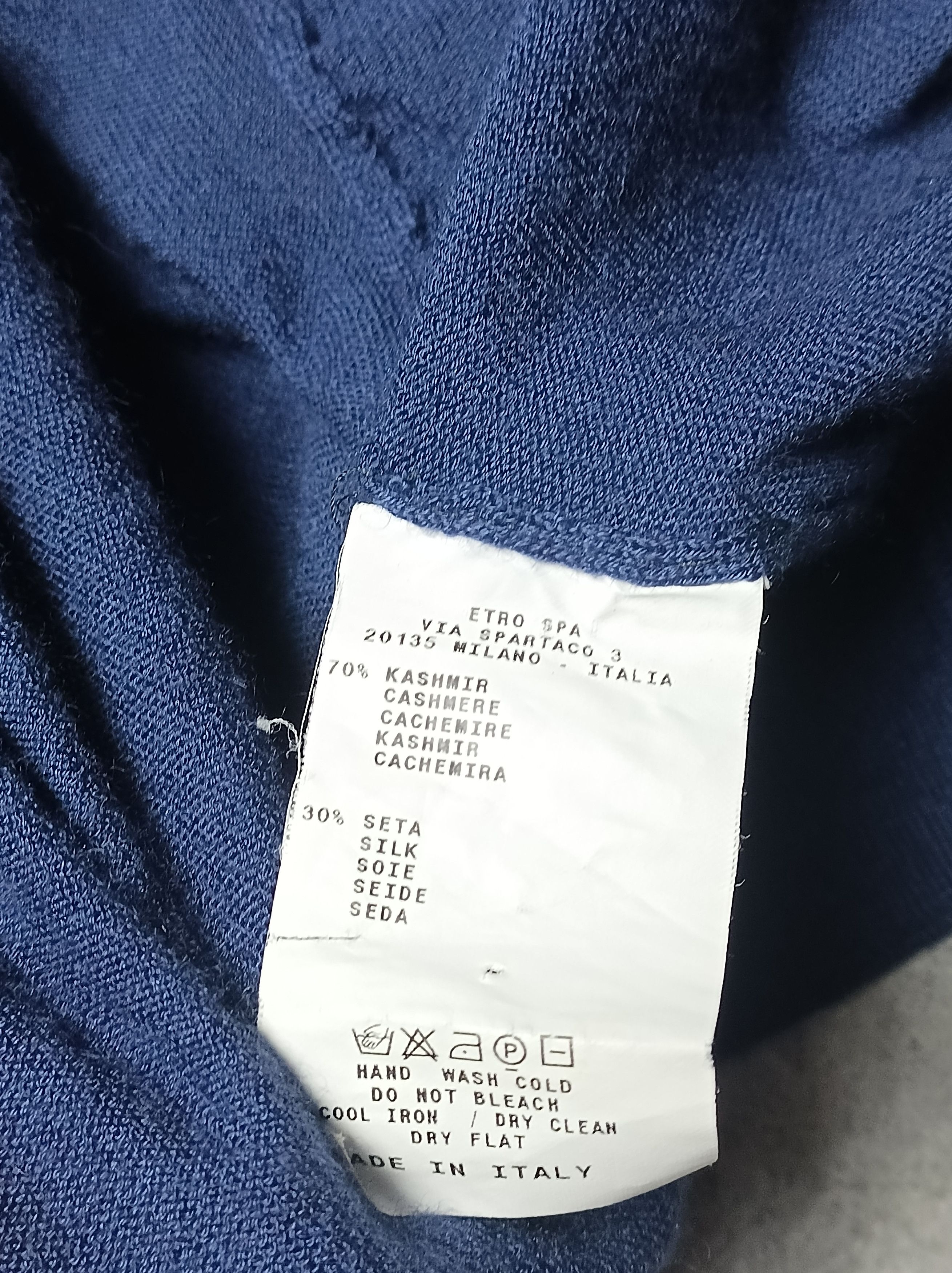 Etro ETRO Cashmere Silk Wrap Cardigan Blue IT 44 Size M / US 6-8 / IT 42-44 - 7 Thumbnail