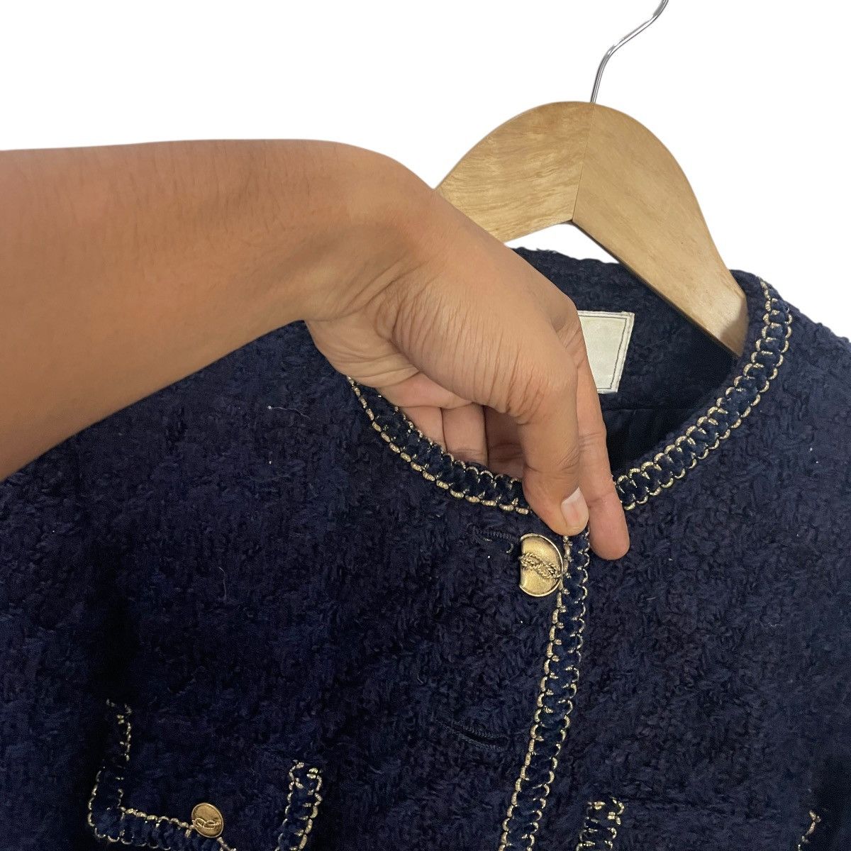 Japanese Brand Vintage A Voir Pour Homme Tweed Jacket Size M / US 6-8 / IT 42-44 - 7 Thumbnail