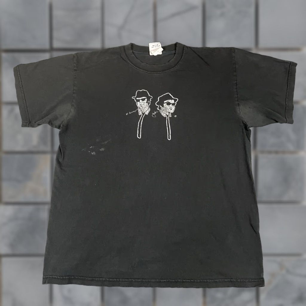 Vintage VINTAGE House of Blues Shirt Mens L Black Crew Neck Short Sleeve Logo Distressed Blues Brothers Shirt 1242 Size US L / EU 52-54 / 3 - 1 Thumbnail