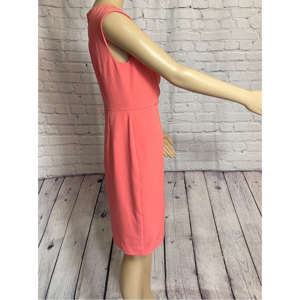 Adrianna Papell New Adrianna Papell Crepe Sheath Sleeveless Pink Dress Size Size S / US 4 / IT 40 - 4 Thumbnail