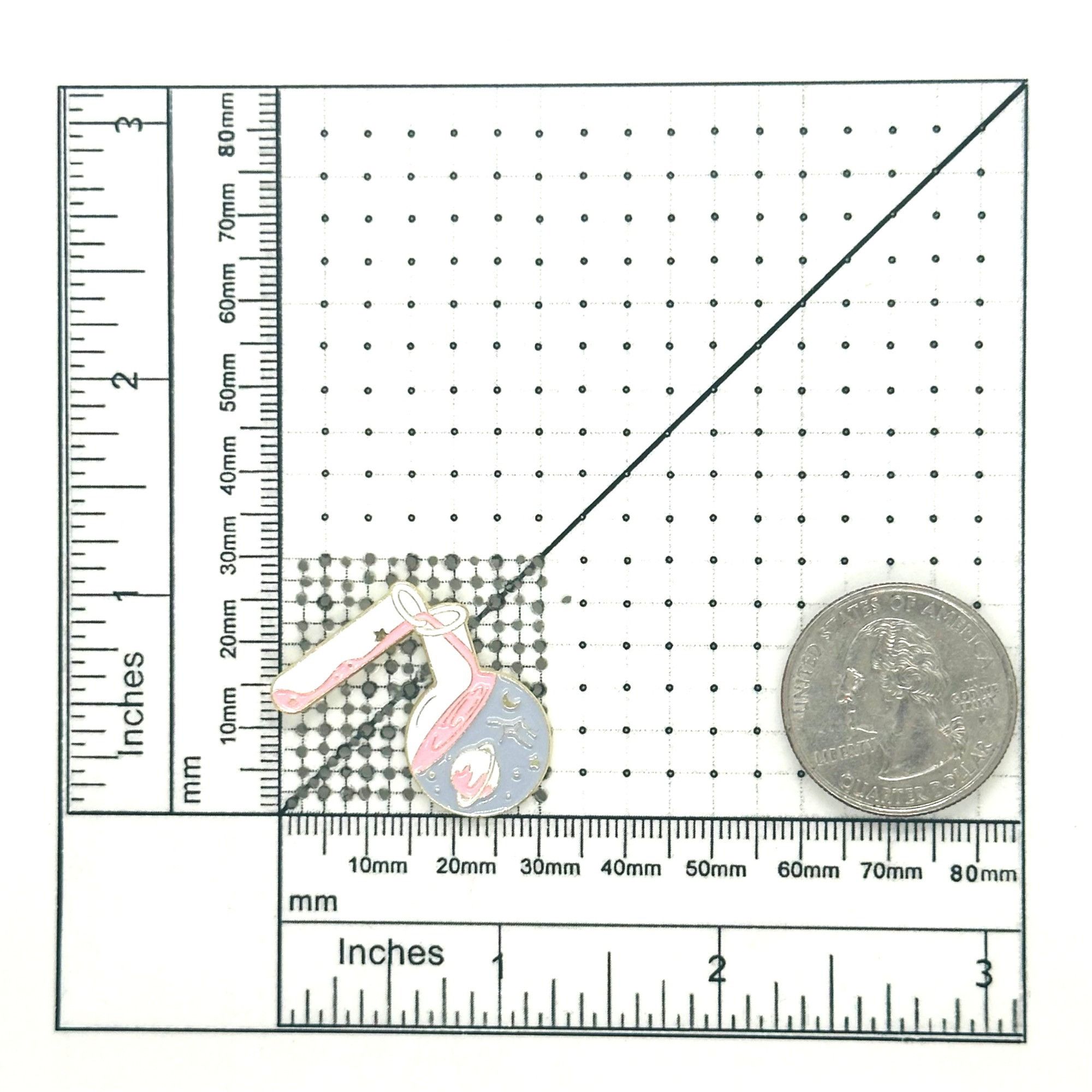 Other ⭐Science Themed Enamel Pin Broch Moon Stars Experiment Bottl Size ONE SIZE - 5 Thumbnail