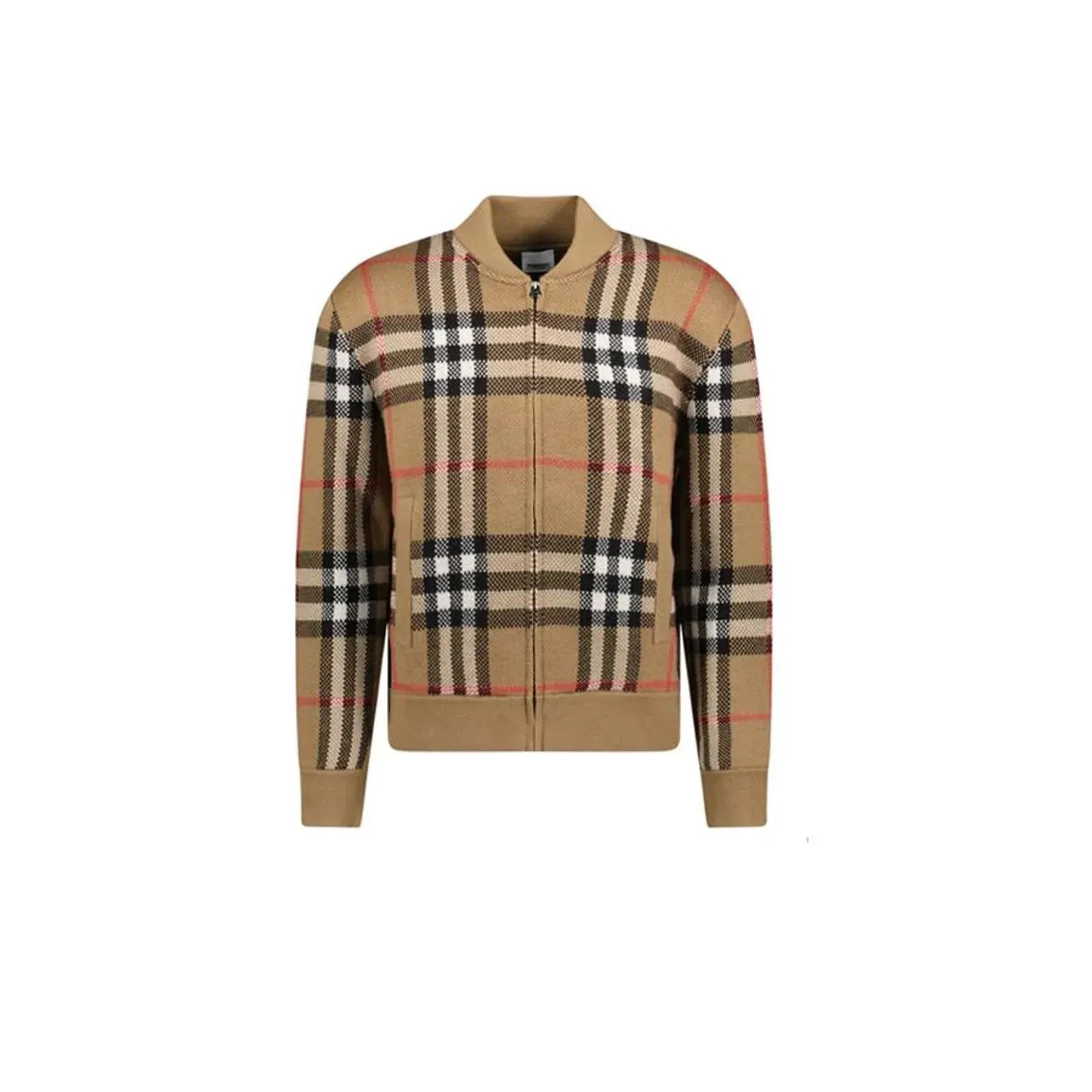 Brunello Cucinelli o1B3y1r0426 Check Pattern Wool Knit Bomber Jacket Multicolor Size US L / EU 52-54 / 3 - 1 Thumbnail