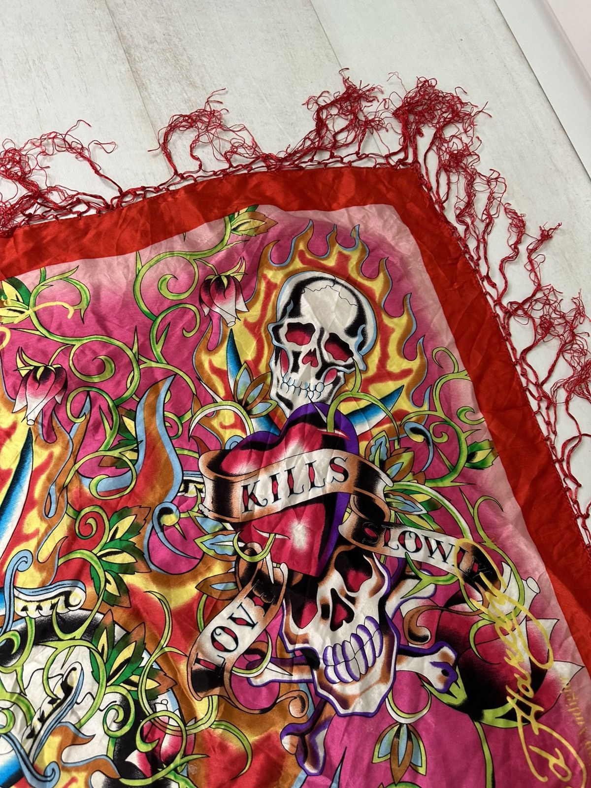 Ed Hardy Ed Hardy silk large scarf Size ONE SIZE - 7 Thumbnail