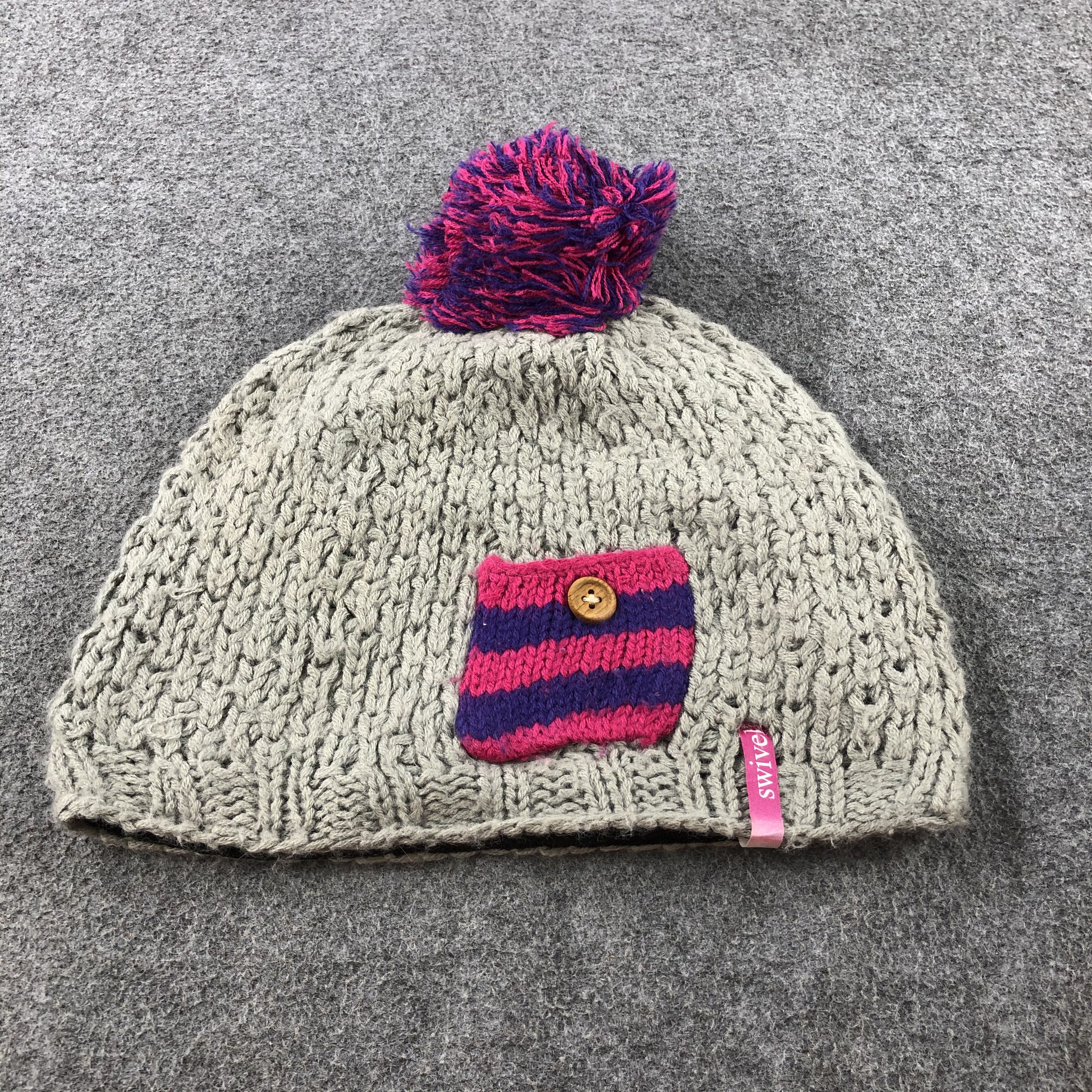 Vintage Swivel Pocket Bobble Beanie Snowcap Snow Hat B460 Size ONE SIZE - 3 Thumbnail