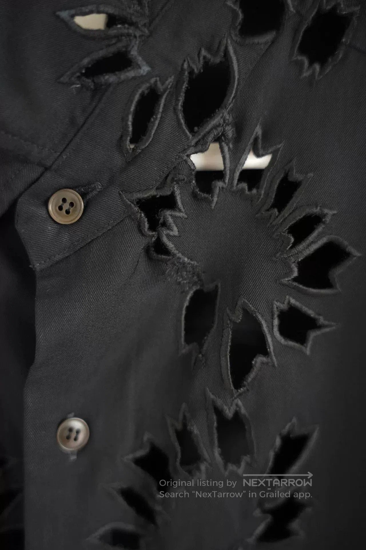 Yohji Yamamoto Yohji Yamamoto 96ss Black Cutout Shirt. Size US M / EU 48-50 / 2 - 5 Thumbnail