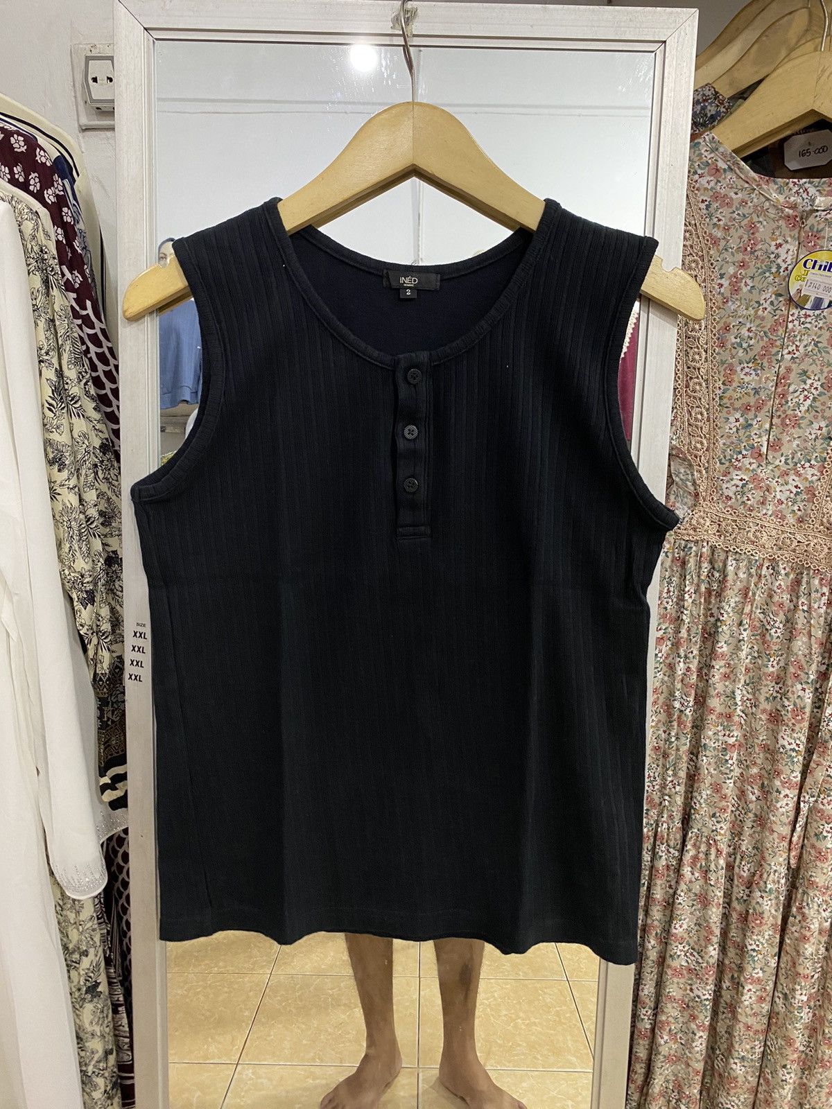 Yohji Yamamoto Ined Homme By Yohji Yamamoto Black Tanktop Size US M / EU 48-50 / 2 - 1 Thumbnail
