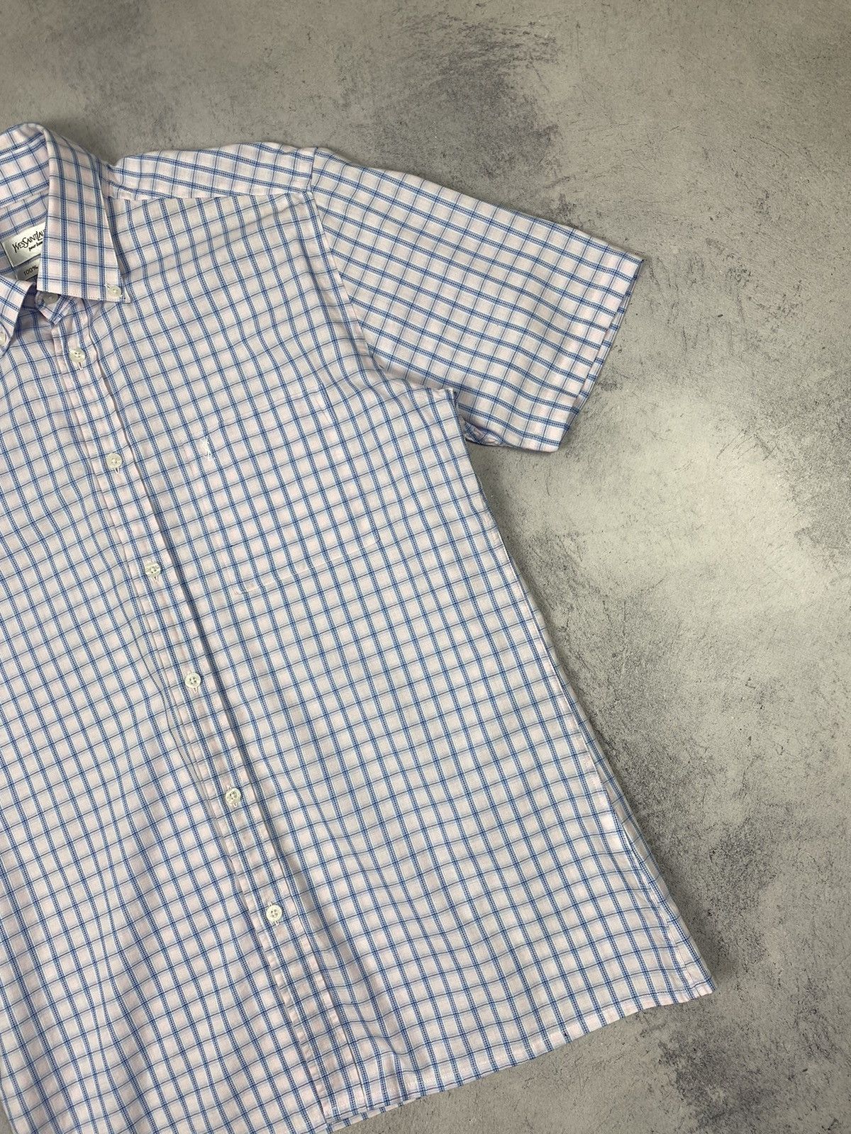 Yves Saint Laurent Vintage YSL Yves Saint Laurent Button Up Short sleeve Shirt Size US M / EU 48-50 / 2 - 3 Thumbnail