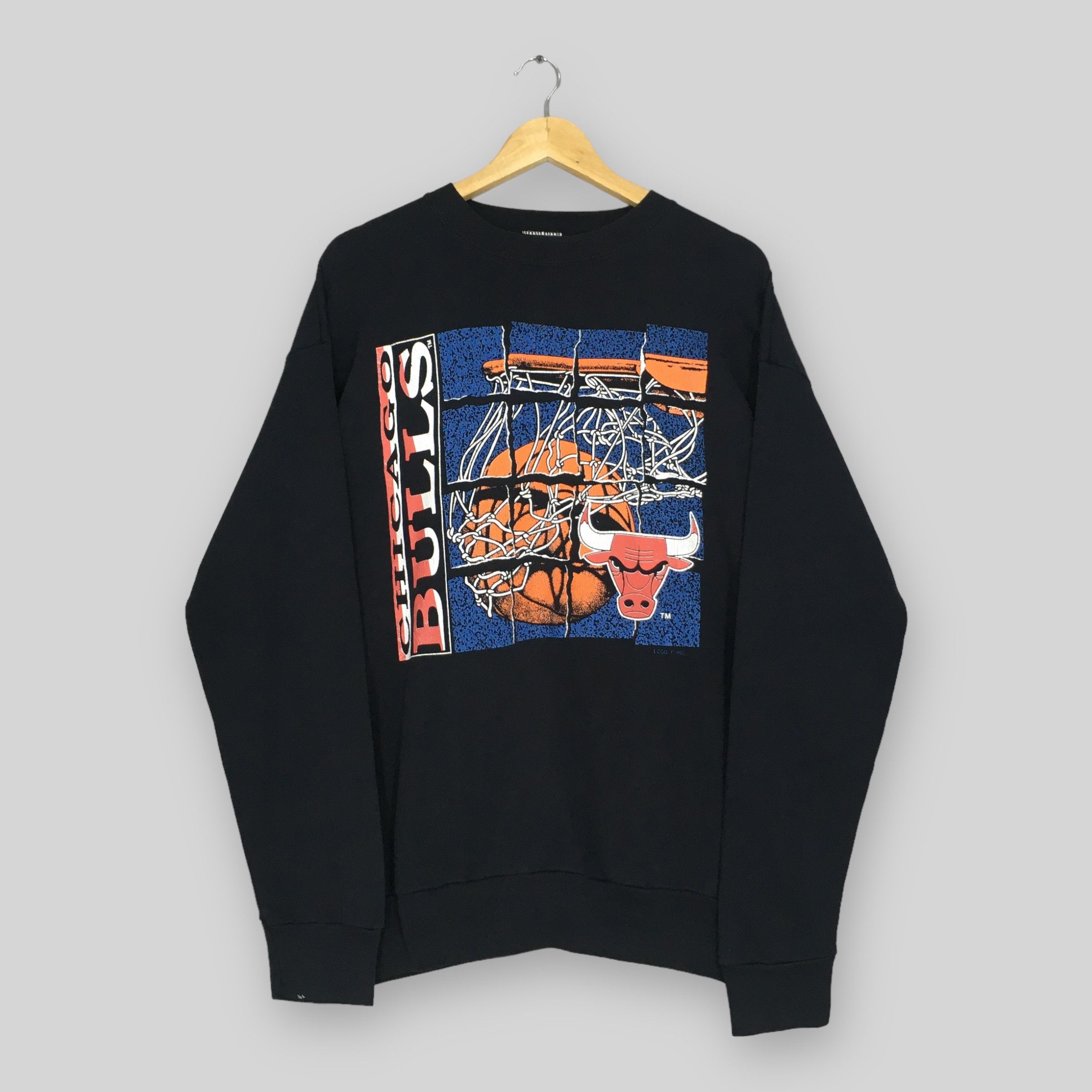 NBA × Vintage Vintage 90s Chicago Bulls Sweatshirt NBA Basketball Size US XL / EU 56 / 4 - 1 Thumbnail