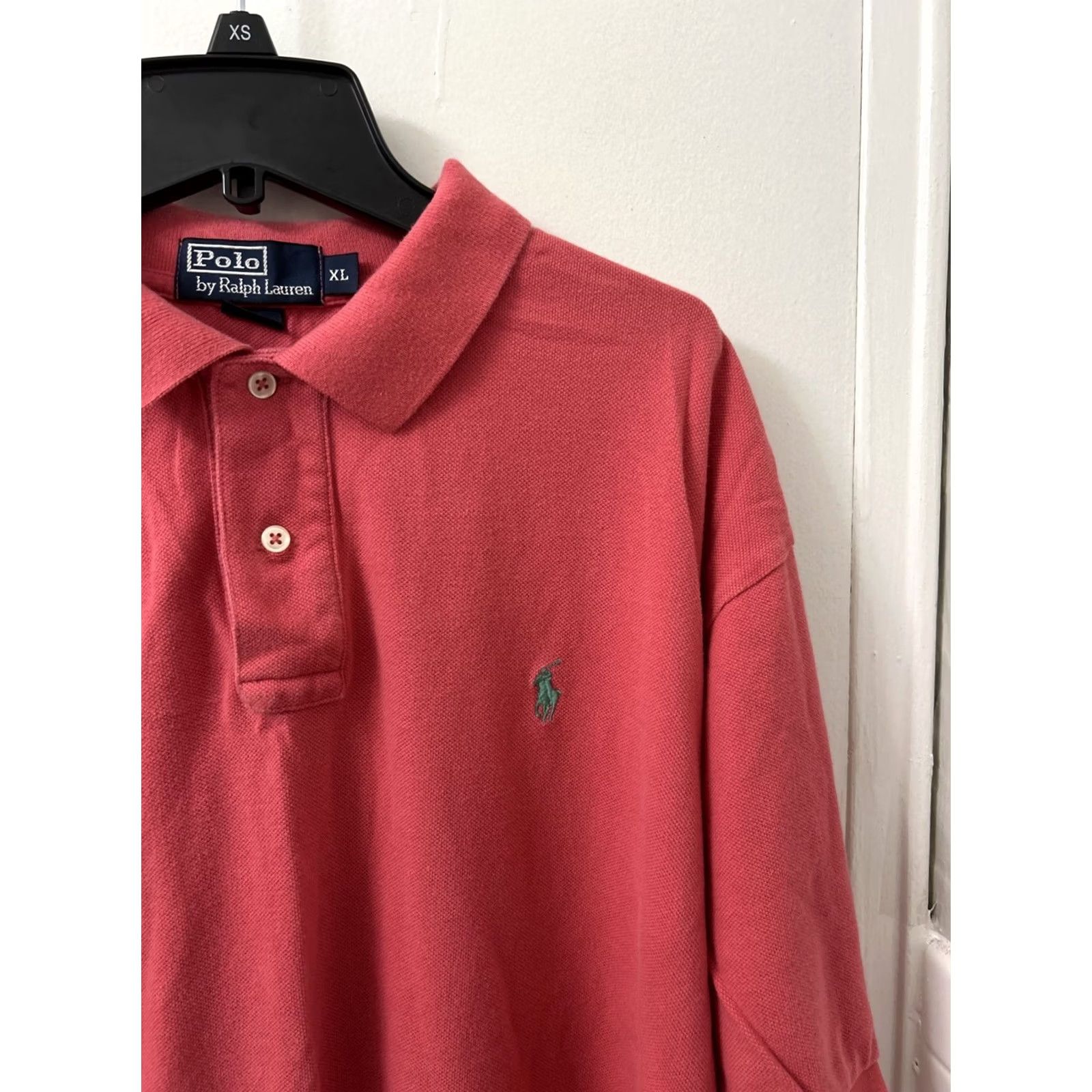 Polo Ralph Lauren VINTAGE Polo Ralph Lauren Shirt Mens XL Pink Short Sleeve 100% Cotton Green Pony Polo Logo Classic Fit Vintage Preppy Size US XL / EU 56 / 4 - 4 Thumbnail