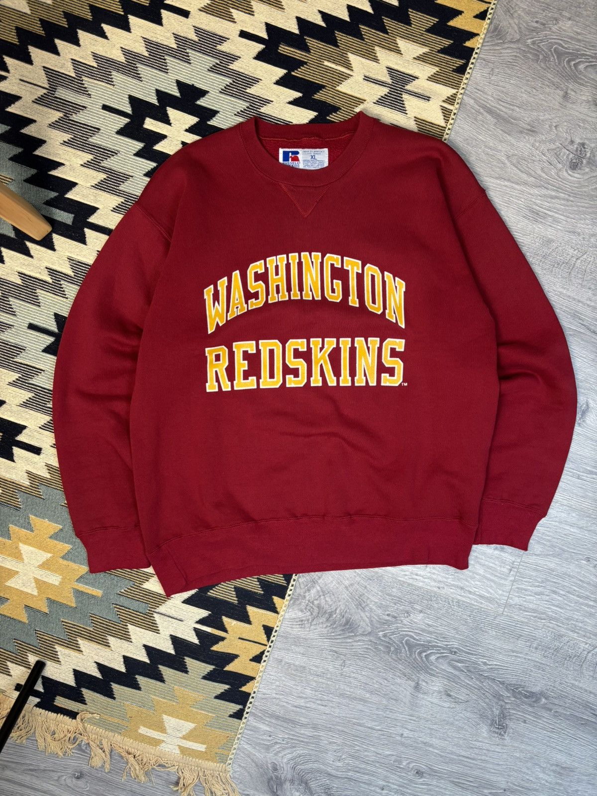 Russell Athletic Washington Redskins Vintage Crewneck Sweater Size US XL / EU 56 / 4 - 2 Thumbnail