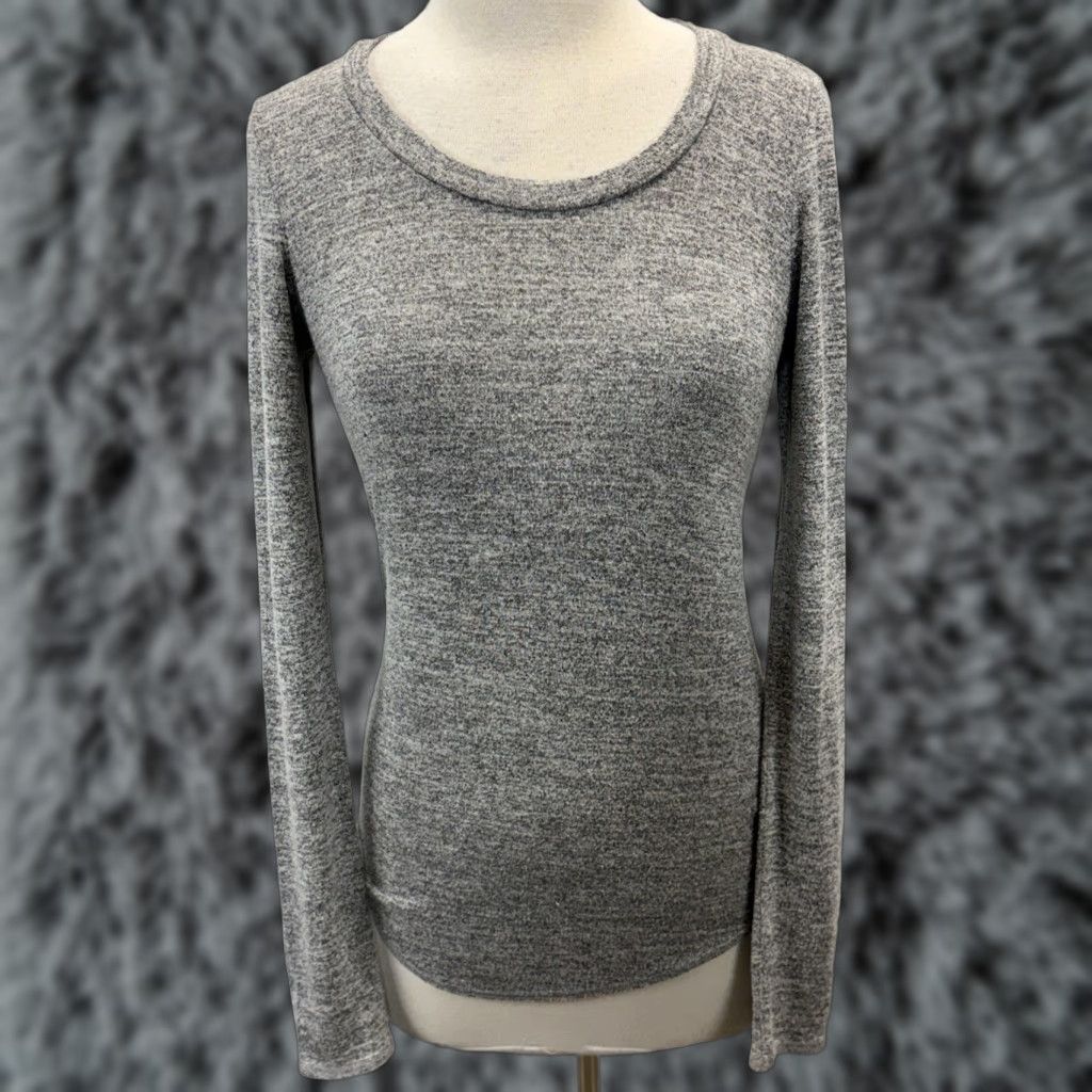 Vintage VINTAGE? Wilfred Free Diapason Long Sleeve Shirt Women’s Small S Heather Grey Rayon Blend Basic Shirt Womens Small Heather Grey Size S / US 4 / IT 40 - 1 Thumbnail