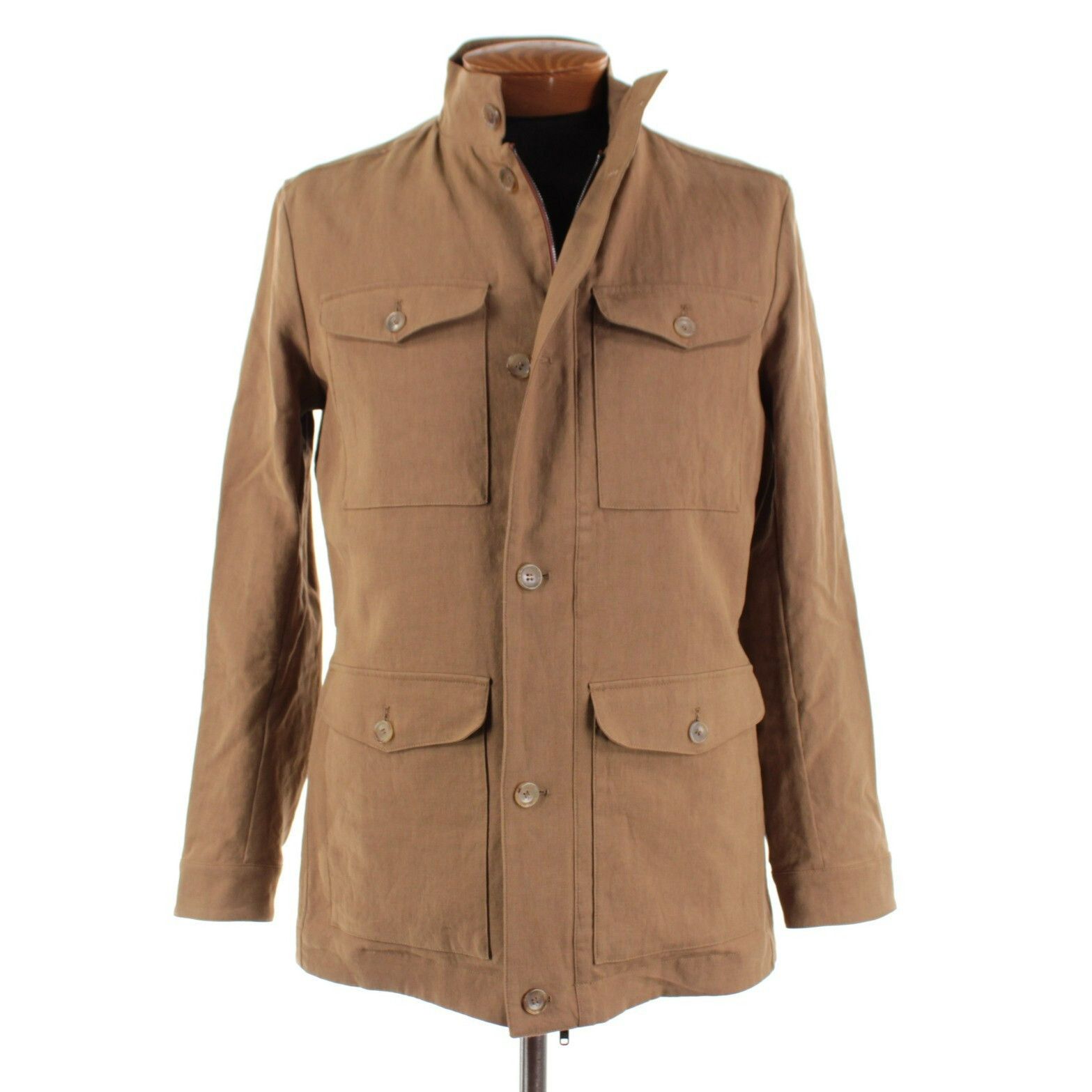 Luciano Barbera Luciano Barbera Jacket Size M US In Brown Linen Size US M / EU 48-50 / 2 - 1 Thumbnail