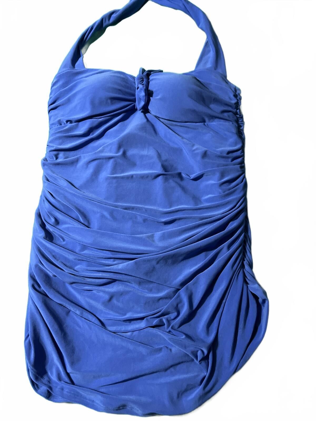 Other Magicsuit Blue Halter Ruched Swimdress 16 Size ONE SIZE - 2 Thumbnail
