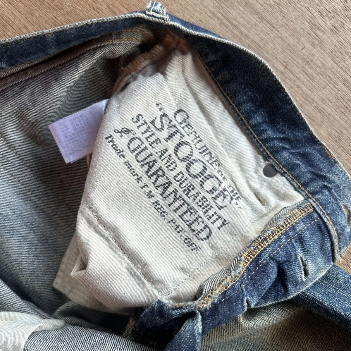 Japanese Brand W31 L32 🔥 DISTRESSED DENIM VINTAGE STOOGE&CO. JEANS PANTS Size US 31 - 11 Thumbnail