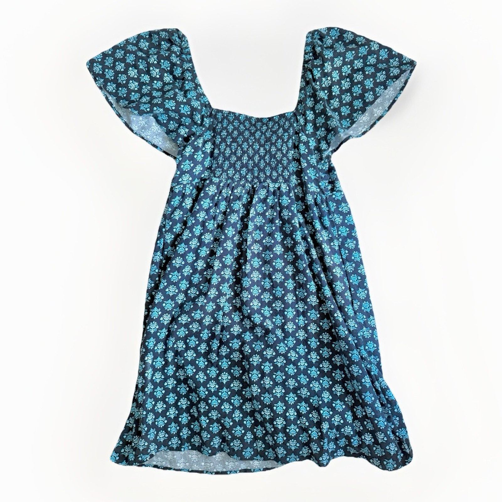 Old Navy Old Navy Block Print Convertible Mini Dress Blue Women's XS Size XS / US 0-2 / IT 36-38 - 3 Thumbnail