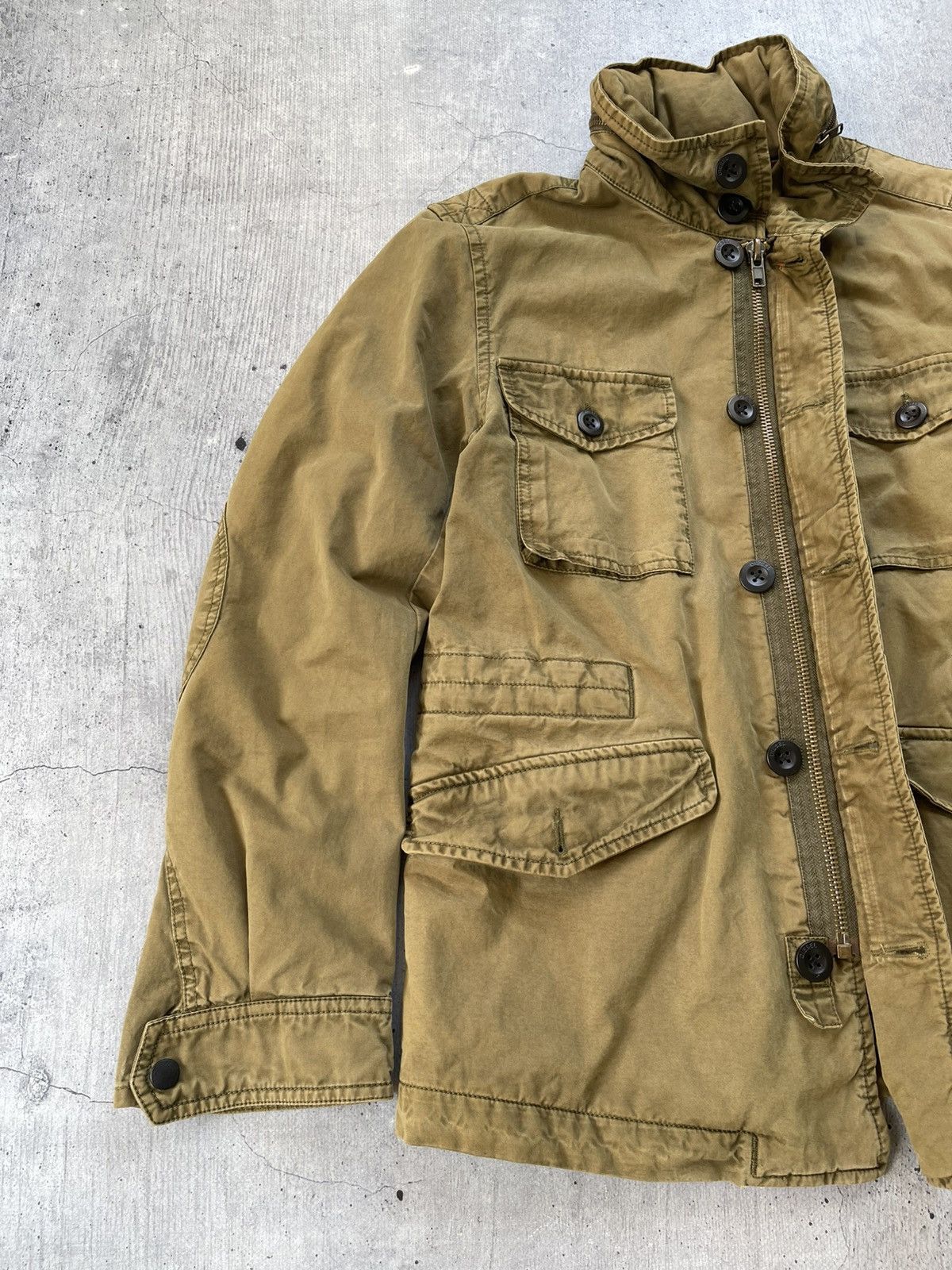 Other Y2K Vintage Diesel Multi-pocket Khaki Faded Jacket Size US S / EU 44-46 / 1 - 3 Thumbnail