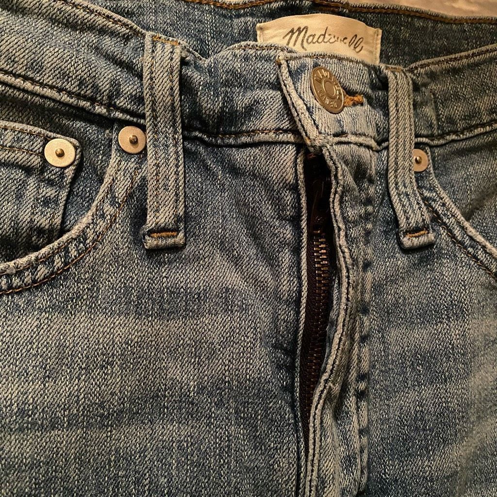 Madewell Madewell women 26 cotton blend ripped classic straight blue Size 26" / US 2 / IT 38 - 4 Thumbnail