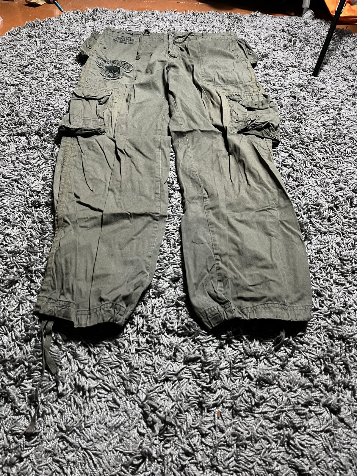 No Fear NO FEAR VINTAGE Y2K BANDAGE WIDE CARGO PANTS Size US 34 / EU 50 - 2 Thumbnail