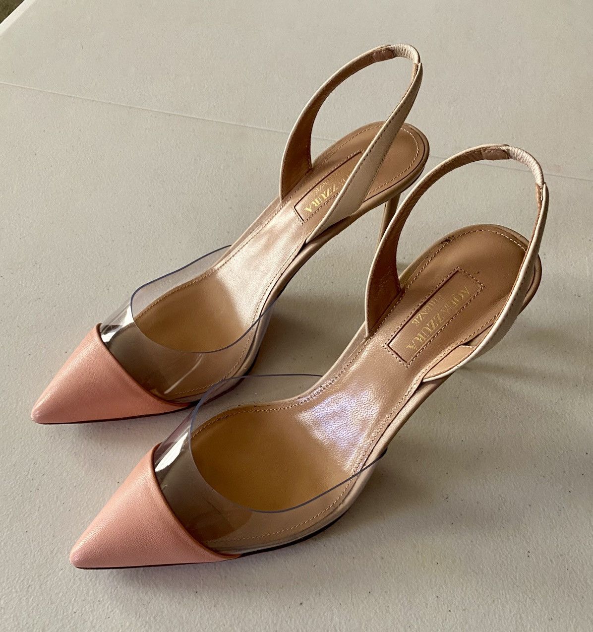Aquazzura Aquazzura So Nude 85 Contrast Slingback Pumps 36.5 6.5US VGC Size US 6.5 / IT 36.5 - 5 Thumbnail