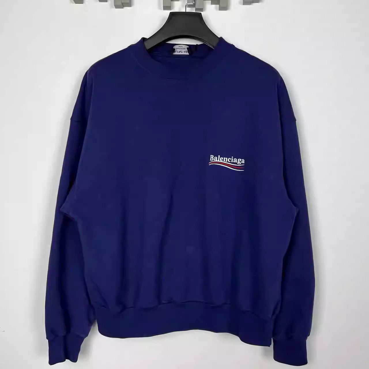 Balenciaga Letter Logo Round Neck Loose Long-sleeved Hoodie