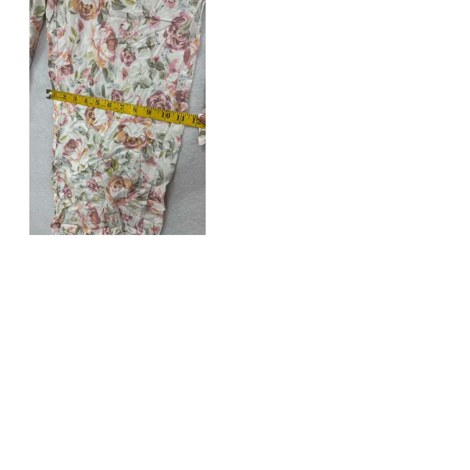 Vintage Jules & Leopold Floral Wide-Leg Rayon Pants Tie Waist Women XL White Dress Pants Size 40" / US 18 - 9 Thumbnail