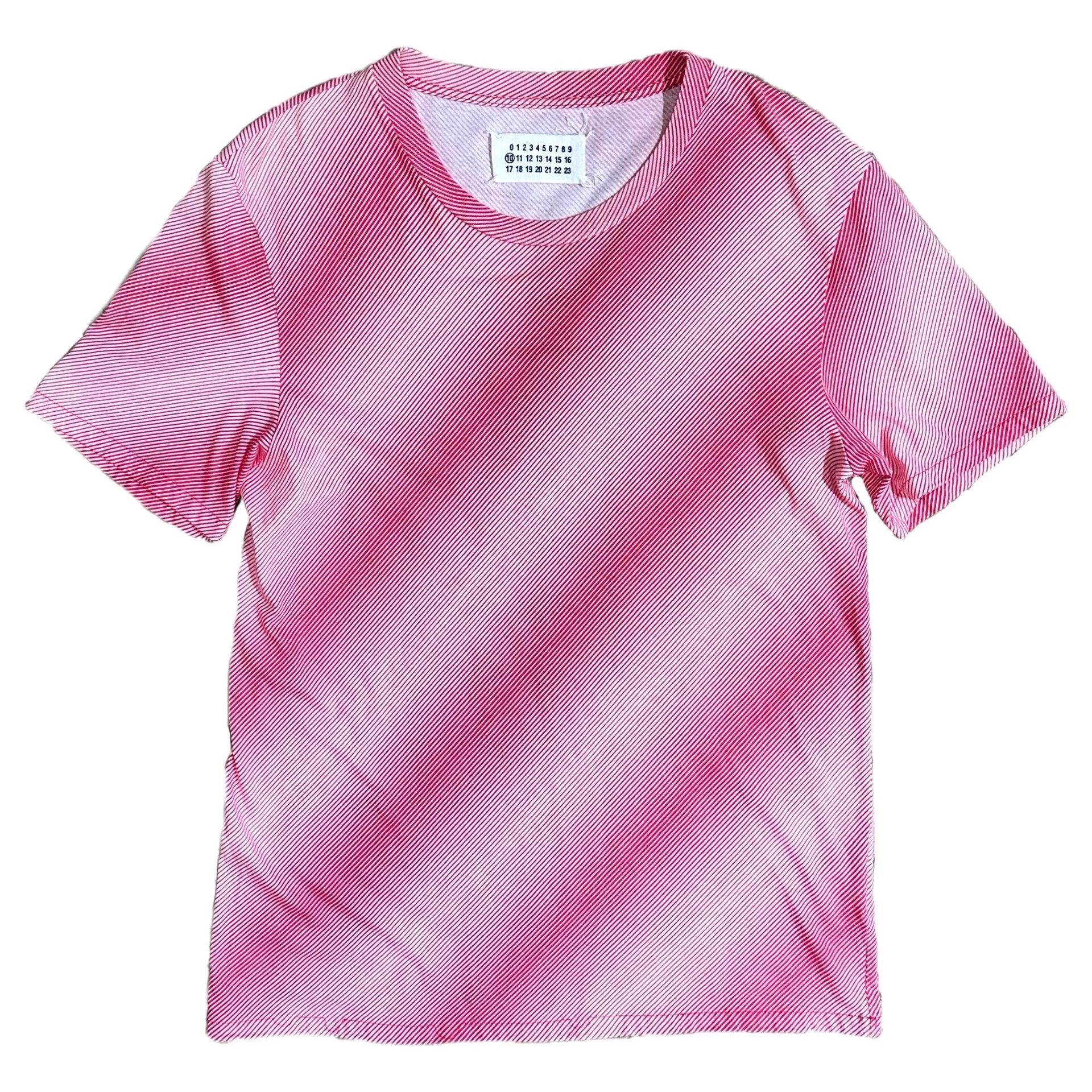 Maison Margiela Maison Margiela 2008 SS Pink Striped Tee Size US S / EU 44-46 / 1 - 1 Thumbnail