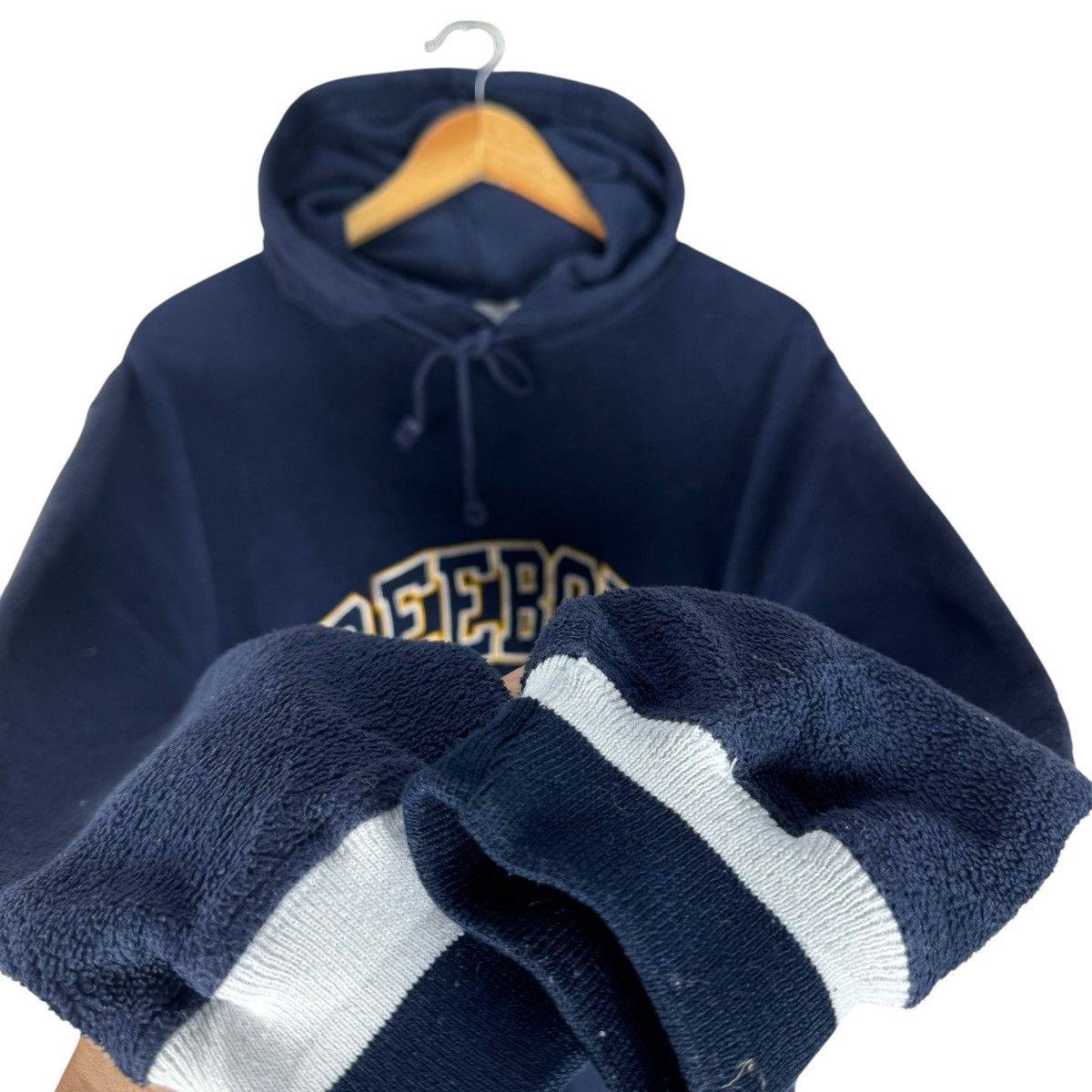 Reebok × Vintage ☀️REEBOK CASUAL HOODIE FLEECE SWEATSHIRT Size US S / EU 44-46 / 1 - 3 Thumbnail