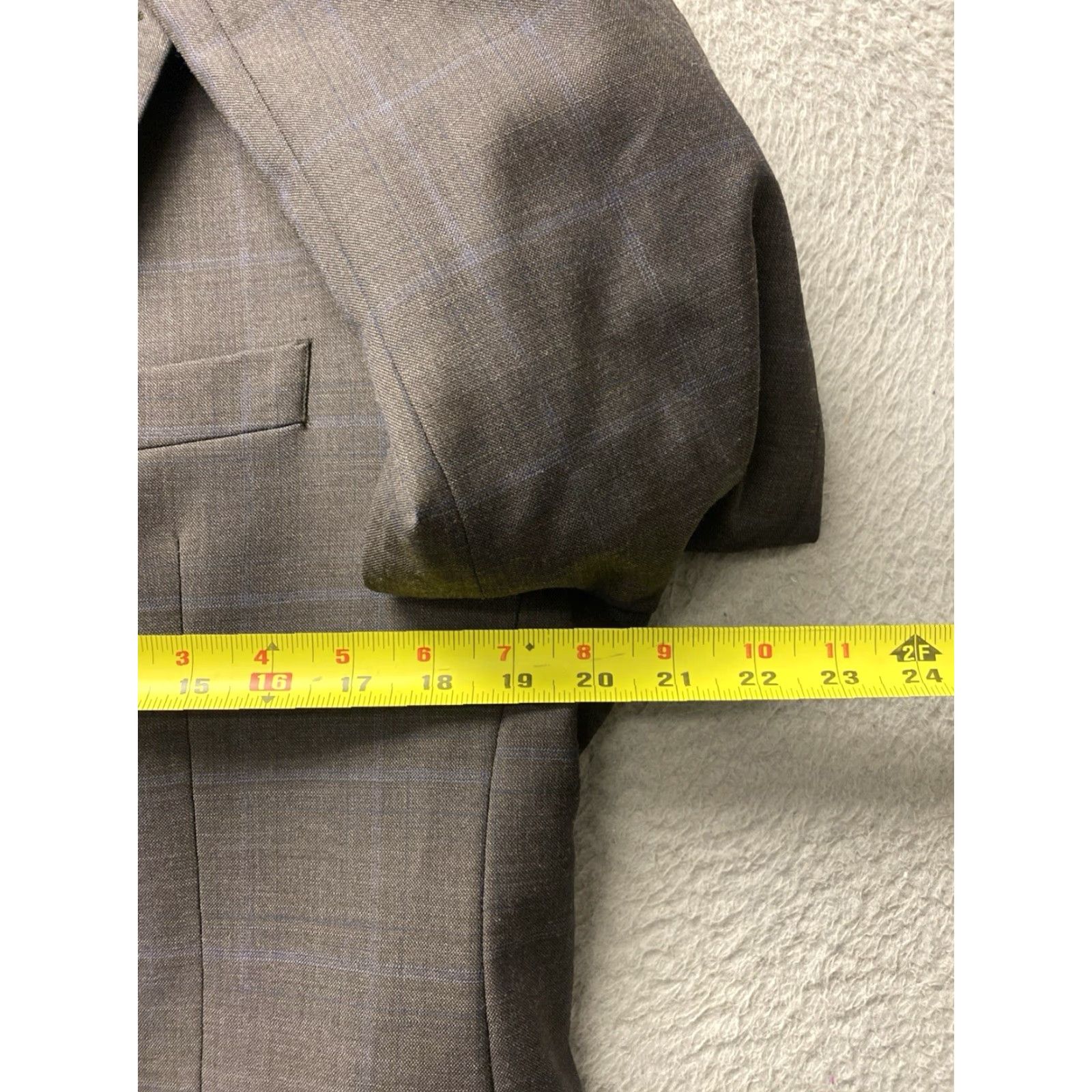Ralph Lauren Ralph Lauren Blazer Jacket Men 40S Brown Light Plaid Wool Blend Corduroy 0115 Sports Preppy Classic Golf Blazer Mens Size 40R - 5 Thumbnail