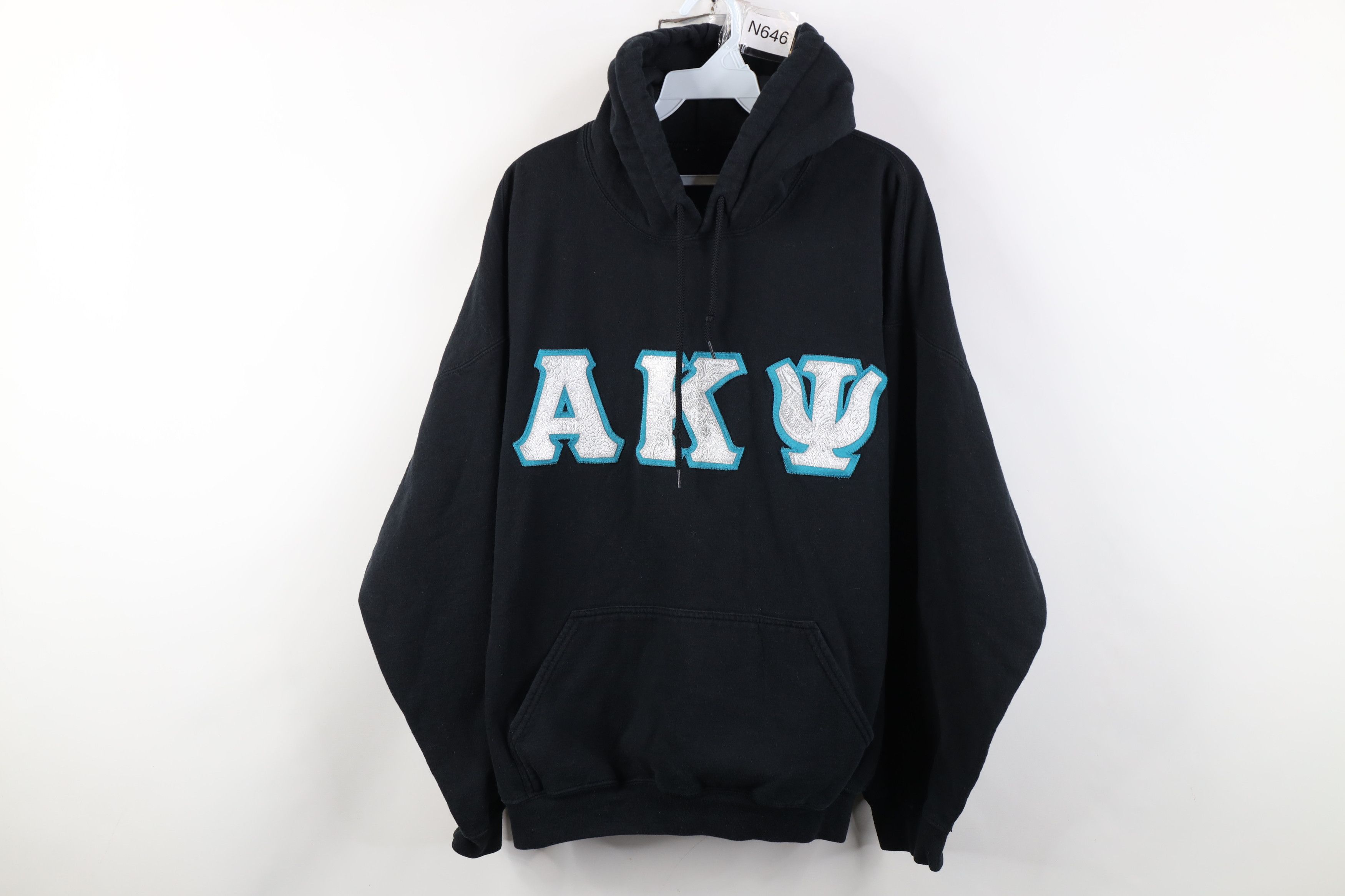 Vintage Vintage 90s Y2K Alpha Kappa Psi Fraternity Hoodie Sweatshirt Size US XXL / EU 58 / 5 - 1 Thumbnail