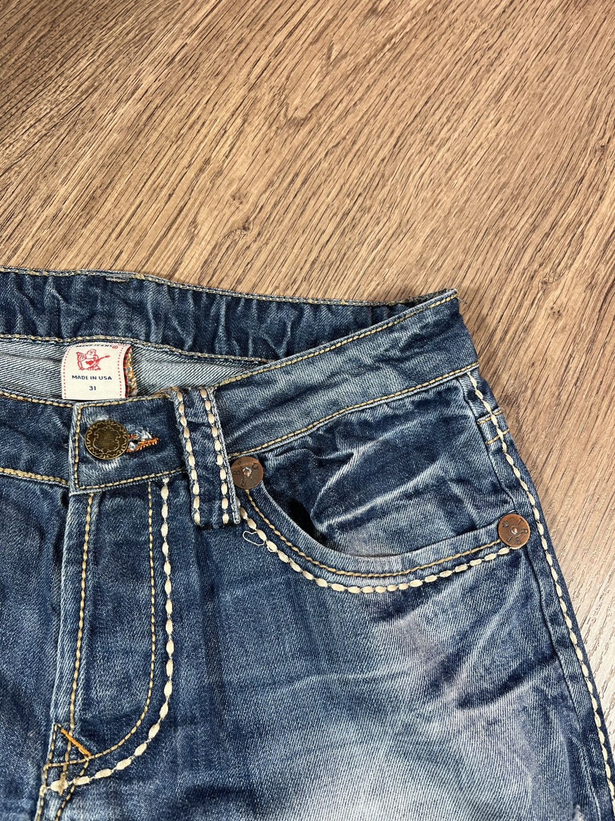 True Religion Vintage True Religion Rainbow Bobby Denim Pants Size US 31 - 8 Thumbnail