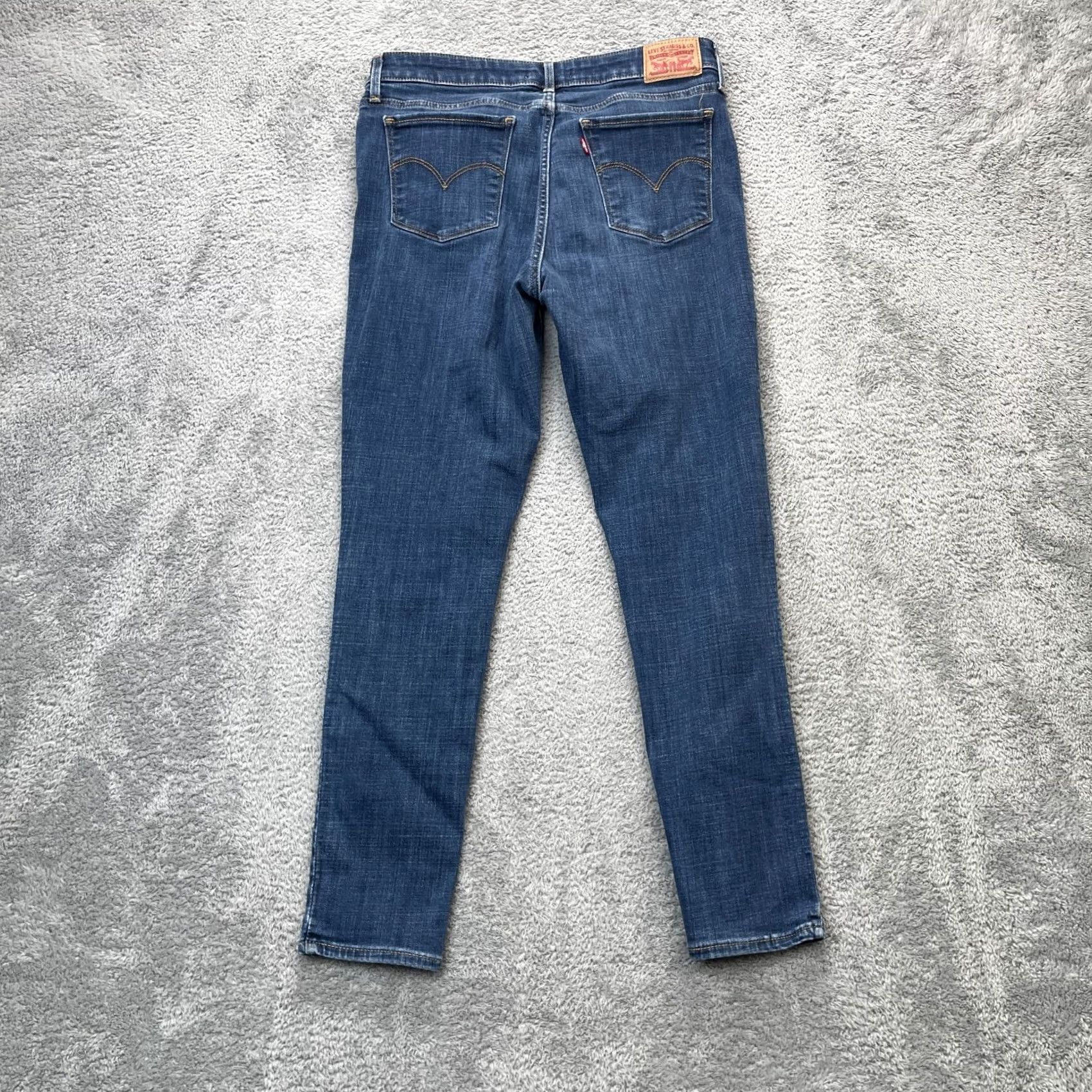 Levi's Levi's 711 Jeans Womens 30 Blue Skinny Denim Logo Cotton Stretch Regular Inseam 27 Size 30" / US 8 / IT 44 - 2 Thumbnail