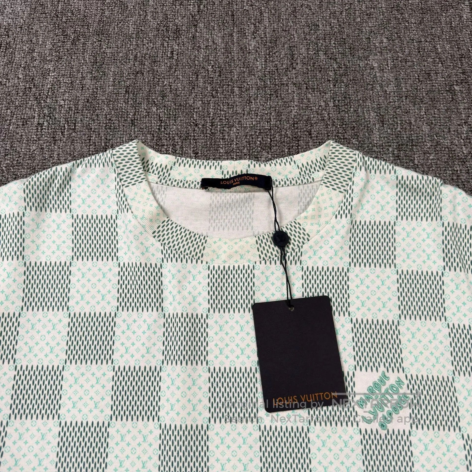 Louis Vuitton LV Pharrell Checkered Green T-Shirt. Size US XL / EU 56 / 4 - 2 Thumbnail