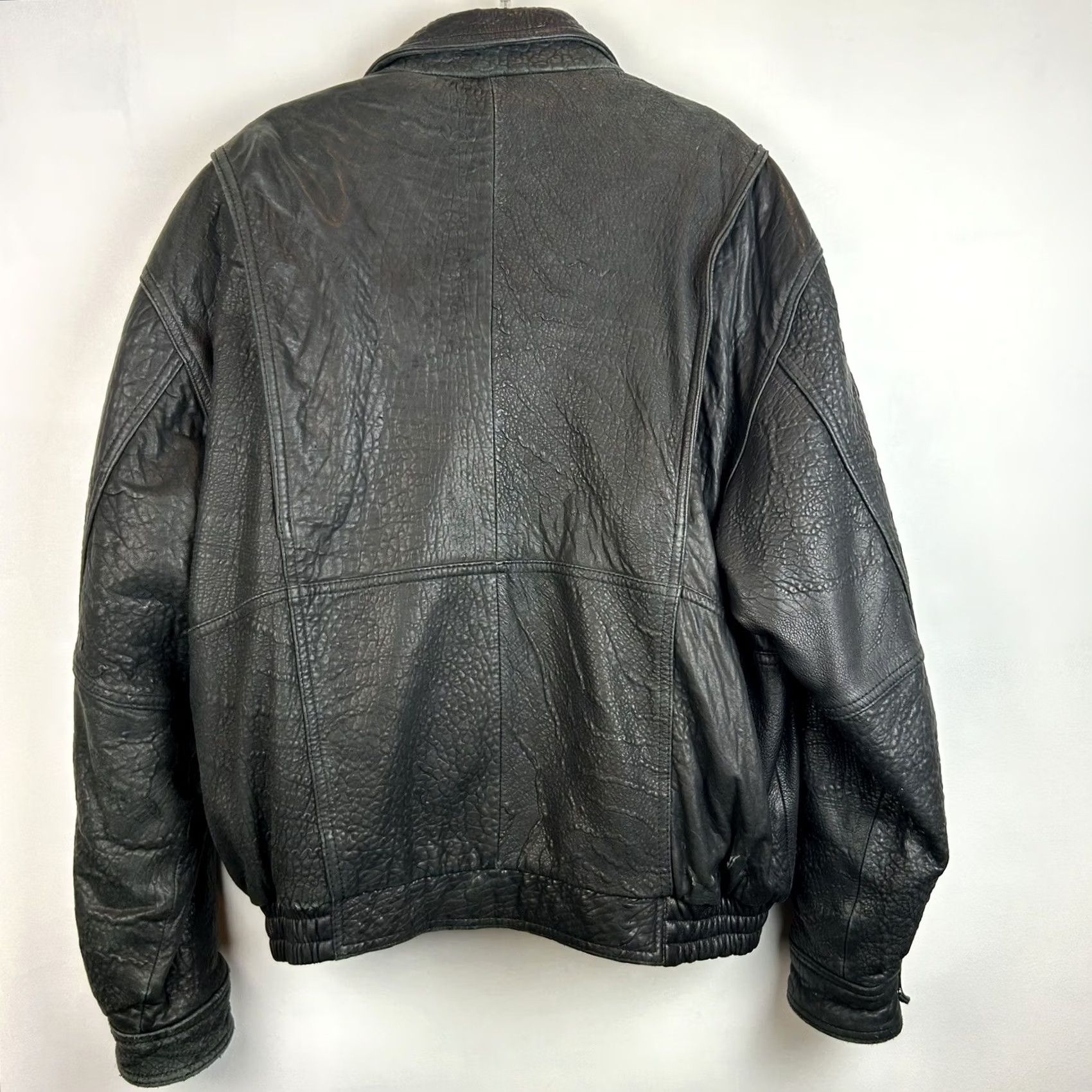 Vintage Vtg Wilsons Leather Bomber Jacket Mens L Leather Biker Style Zip Out Motorcycle Read Size US L / EU 52-54 / 3 - 2 Thumbnail