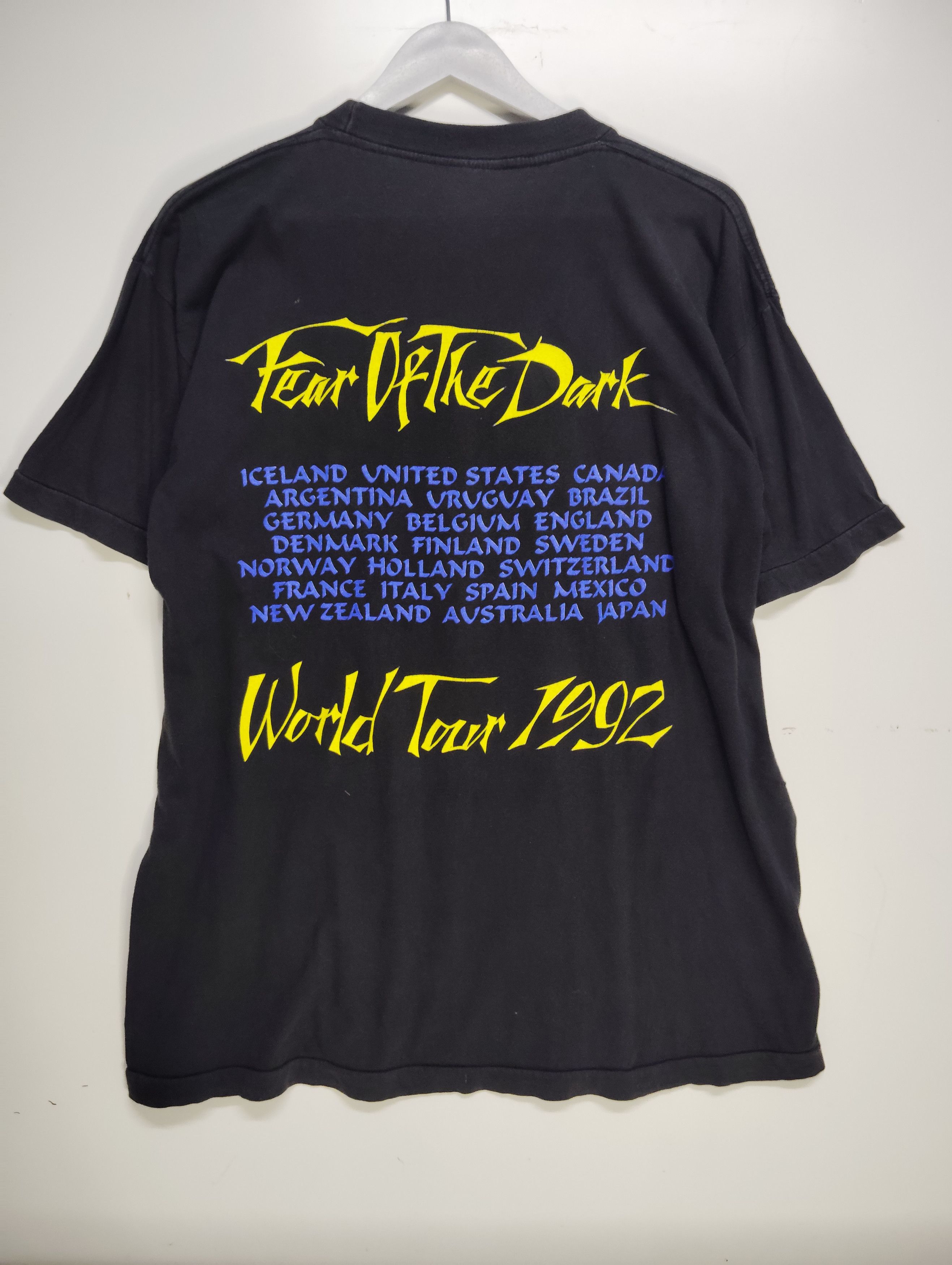 Band Tees × Iron Maiden × Vintage Vintage Iron Maiden ; Fear Of The Dark Tour 92 Size US XL / EU 56 / 4 - 5 Thumbnail