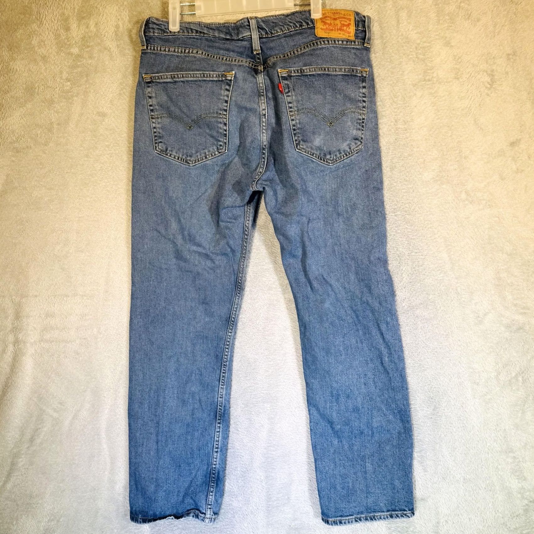 Levi's Levi's 505 Jeans Mens 36 Regular Zip Fly Denim Blue Medium Wash Straight 5-Pocket Size US 36 / EU 52 - 7 Thumbnail