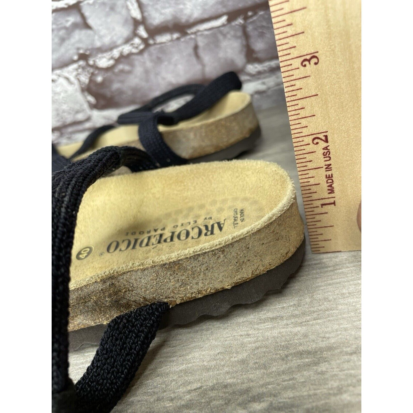 Other Arcopedico Salute Navy Blue Fabric Nylon Cross Strap Cork Sa Size US 9.5 / IT 39.5 - 18 Thumbnail