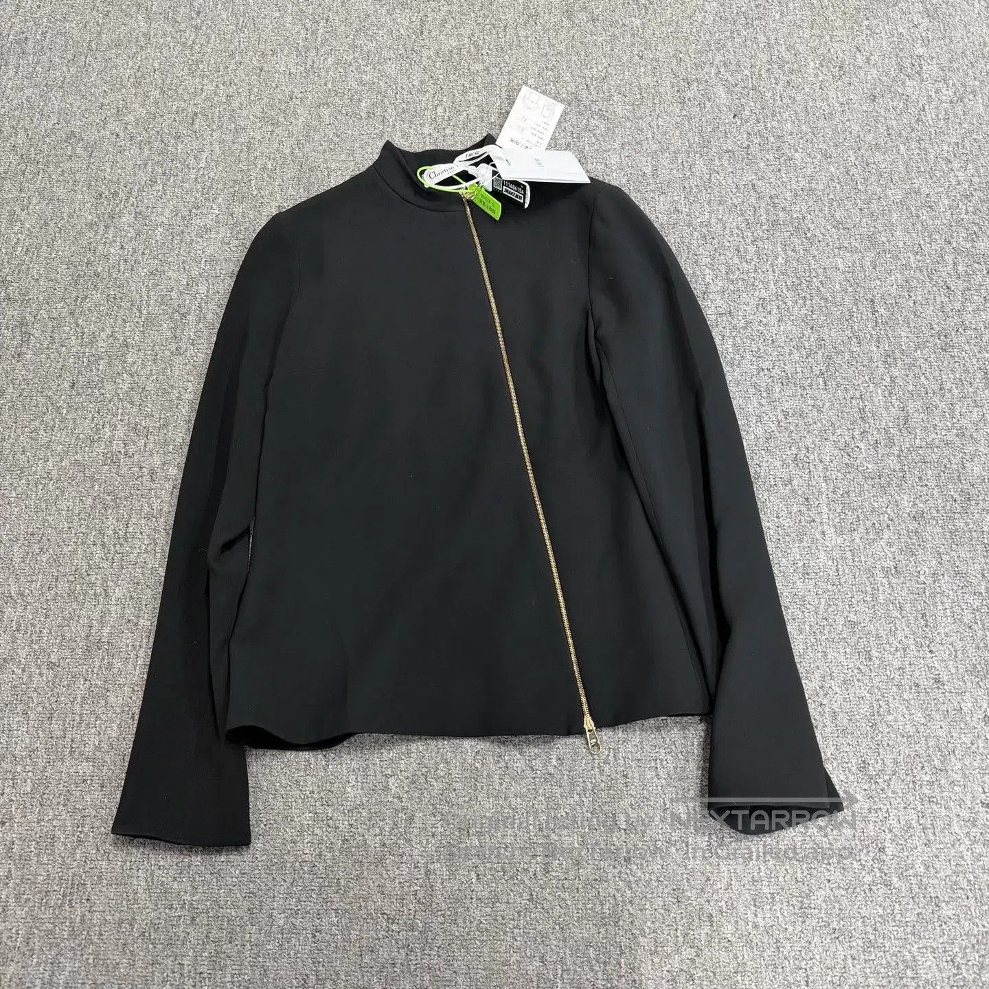 Dior Christian Dior Silk Diagonal Zip Jacket. Size XXS / US 00 / IT 34 - 1 Thumbnail