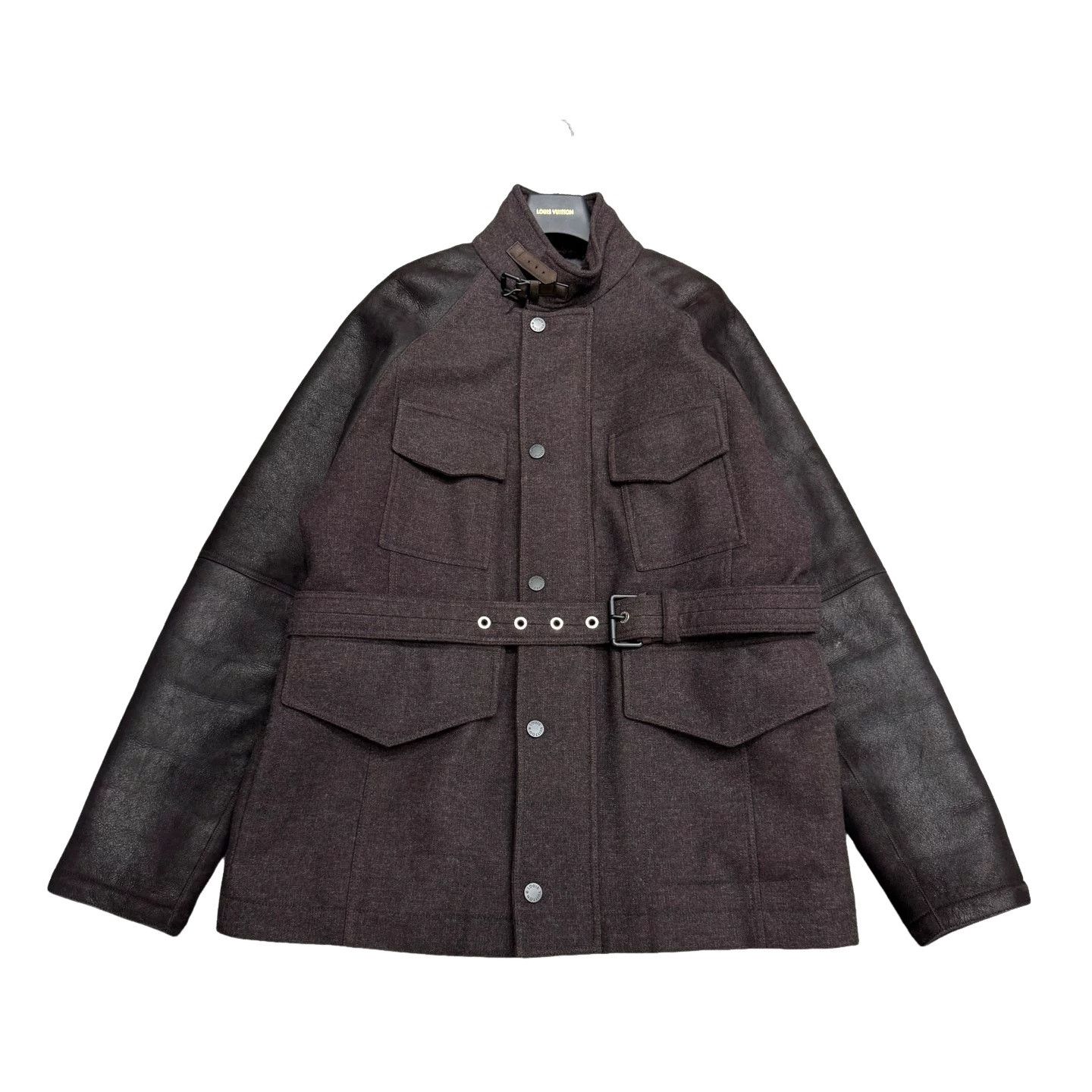 Louis Vuitton Louis Vuitton Shearling Panel Wool Coat 54 Size US L / EU 52-54 / 3 - 1 Thumbnail