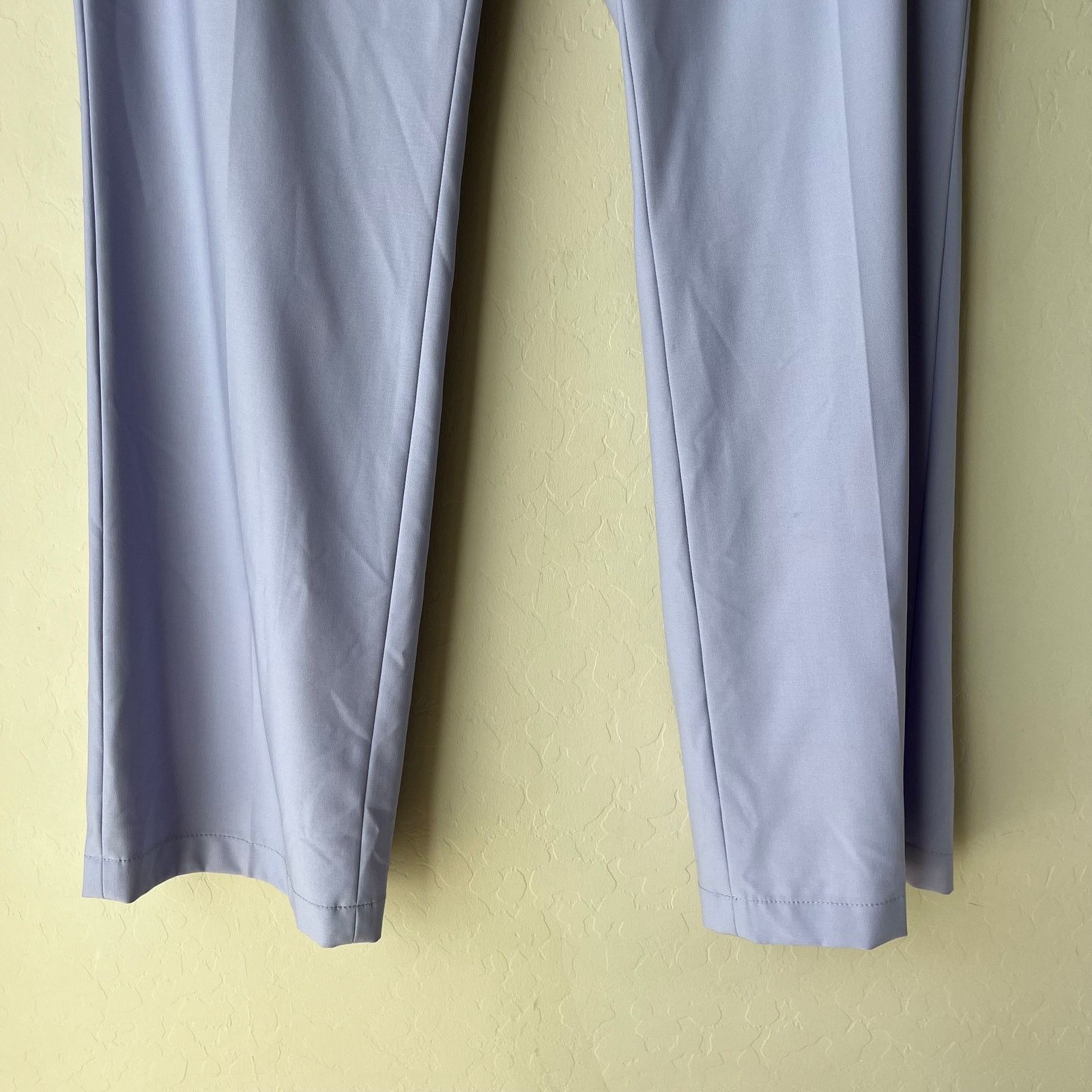 Another Tomorrow Another Tomorrow Lilac Merino Wool Straight Leg Trousers 10 Size 32" / US 10 / IT 46 - 6 Thumbnail