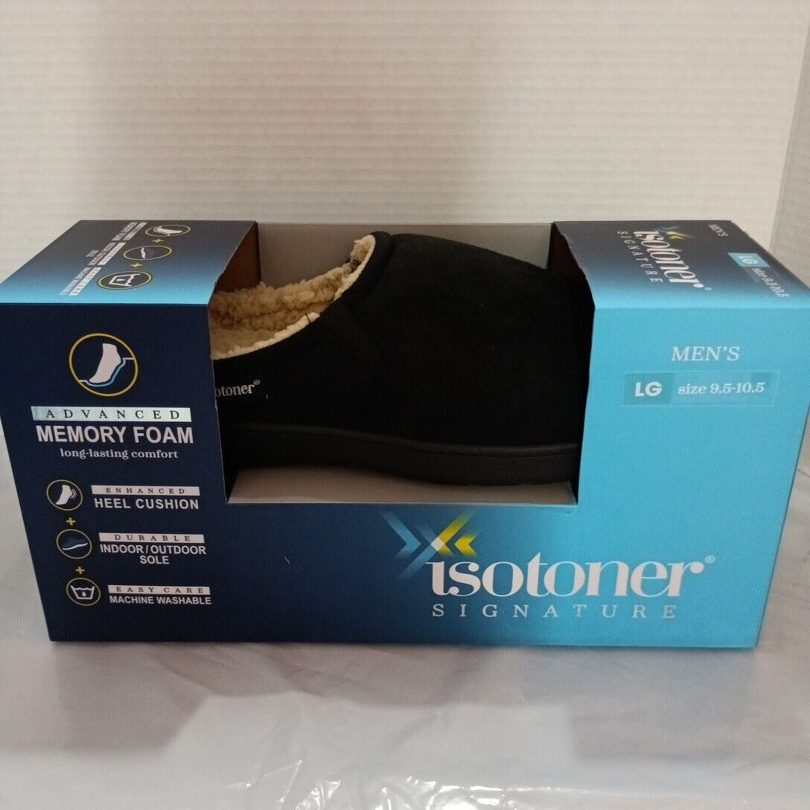 Other Isotoner Memory Foam Slippers Men's Size L 9.5-10.5 Size US 9.5 / EU 42-43 - 4 Thumbnail