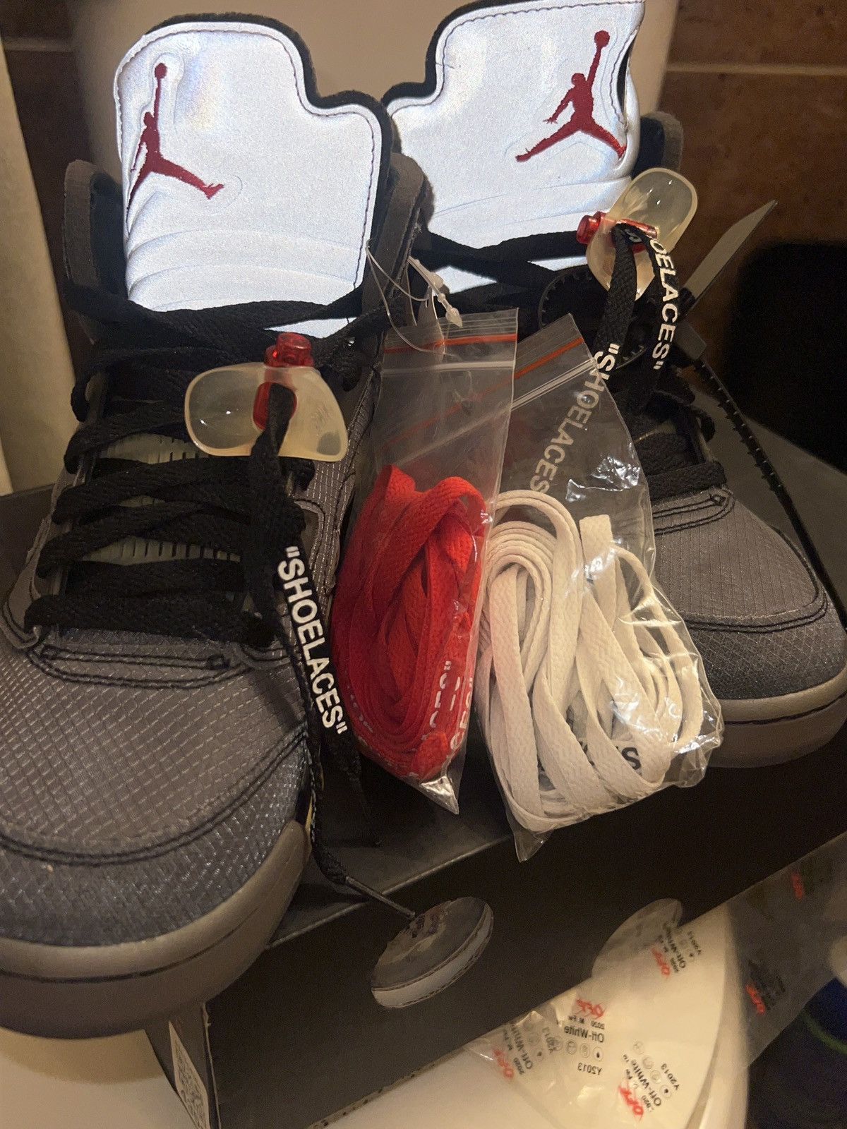 Jordan Brand × Nike × Off-White Jordan 5 Muslin Size US 7.5 / EU 40-41 - 6 Thumbnail
