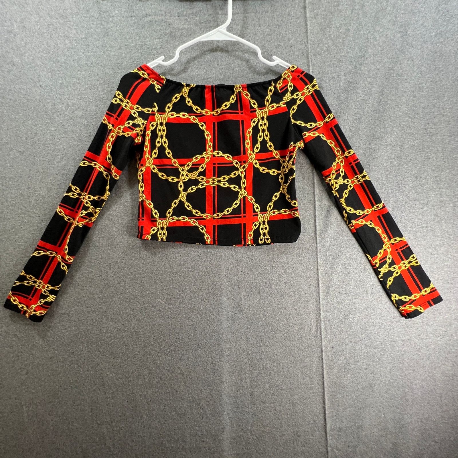 Other Poof Crop Top Women Size Small Long Sleeve Red Size S / US 4 / IT 40 - 6 Thumbnail
